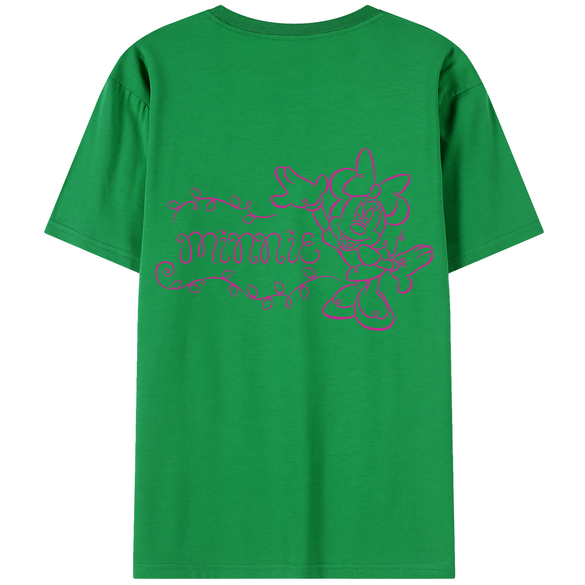 ミッキーマウス Mickey Mouse 綿100％ メンズ半袖Tシャツ（バックプリント） 通気性