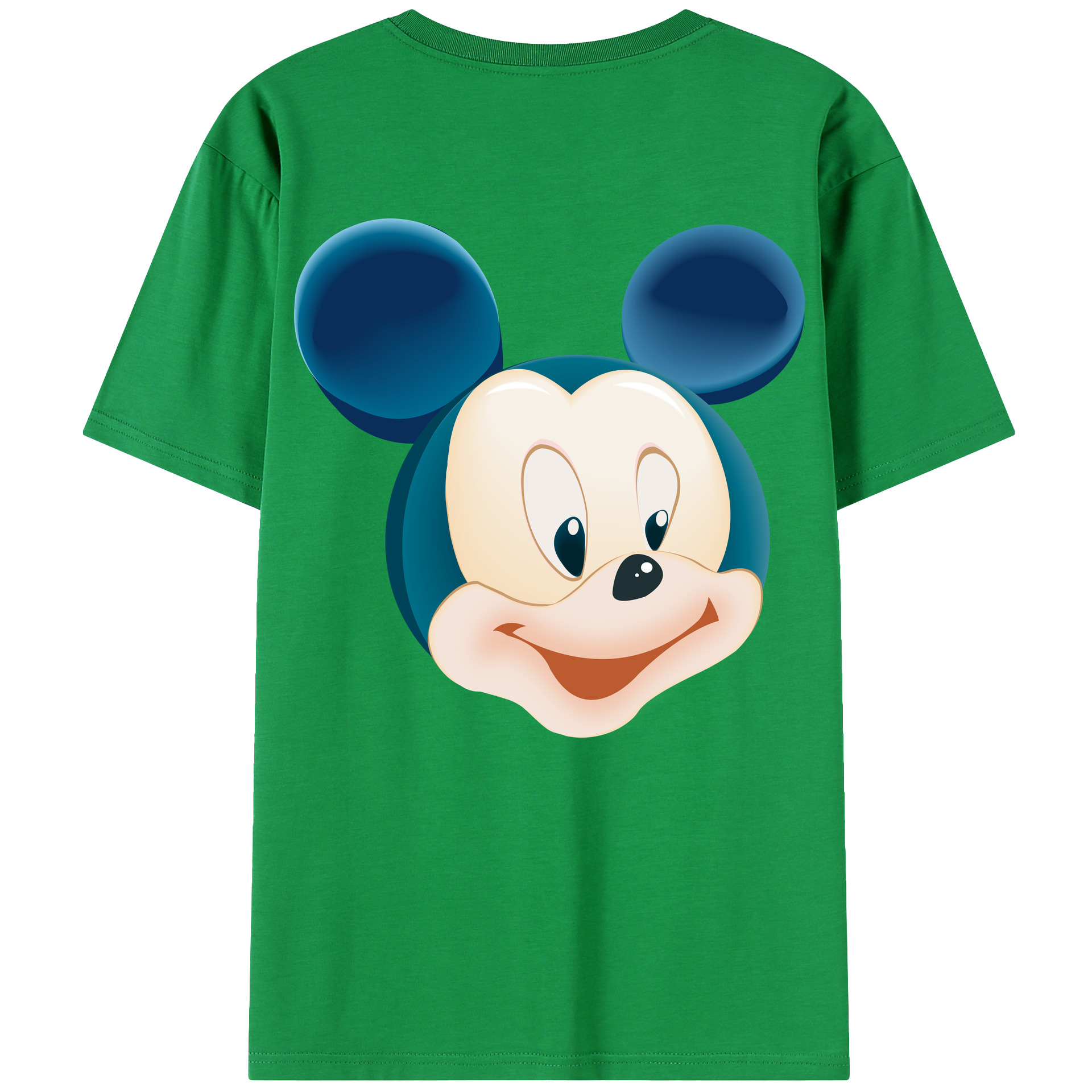 ミッキーマウス Mickey Mouse 綿100％ メンズ半袖Tシャツ（バックプリント） 通気性