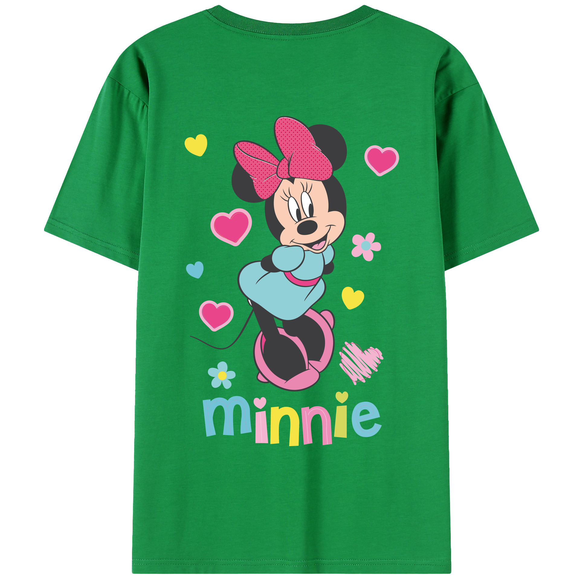 ミッキーマウス Mickey Mouse 綿100％ メンズ半袖Tシャツ（バックプリント） 通気性
