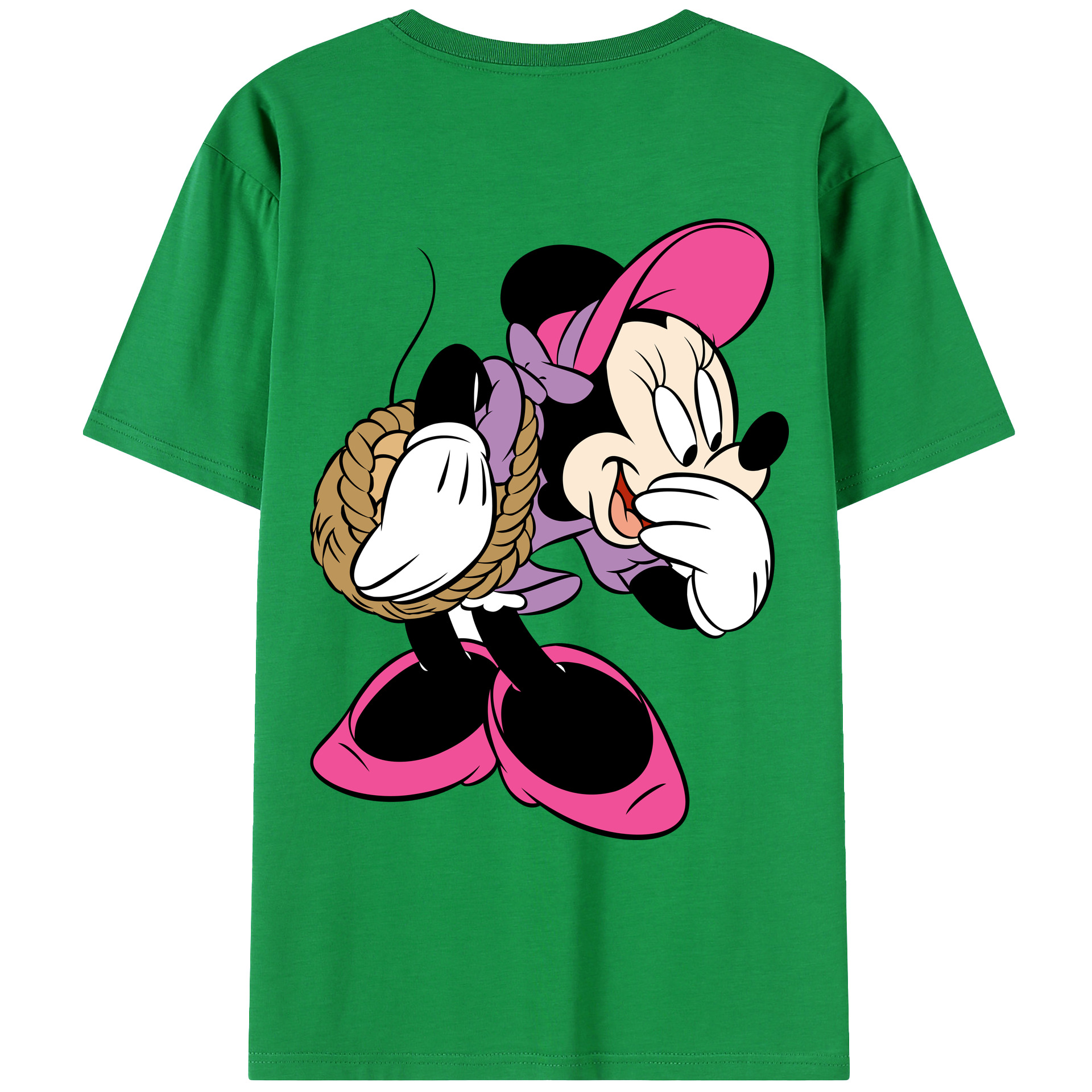 ミッキーマウス Mickey Mouse 綿100％ メンズ半袖Tシャツ（バックプリント） 通気性