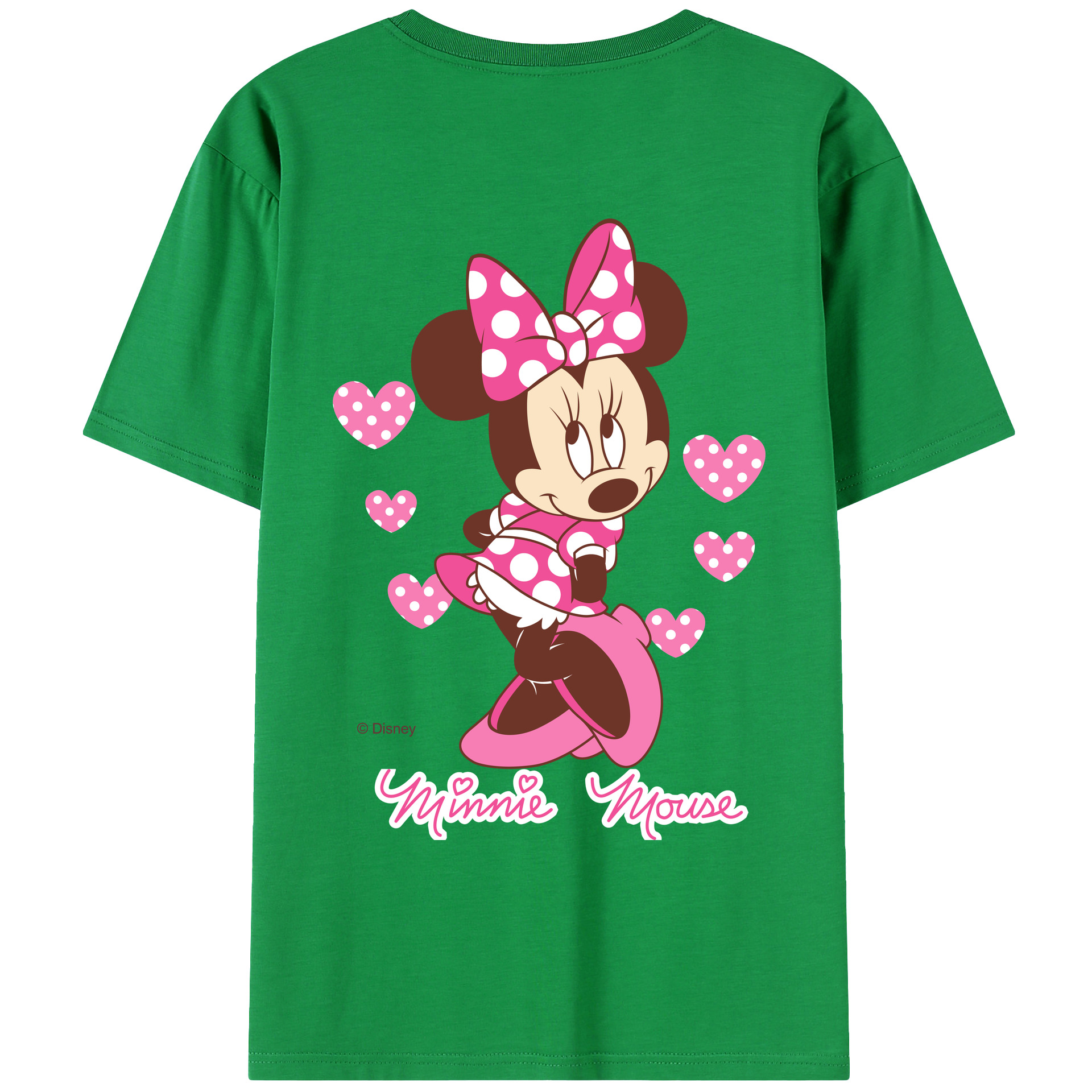 ミッキーマウス Mickey Mouse 綿100％ メンズ半袖Tシャツ（バックプリント） 通気性