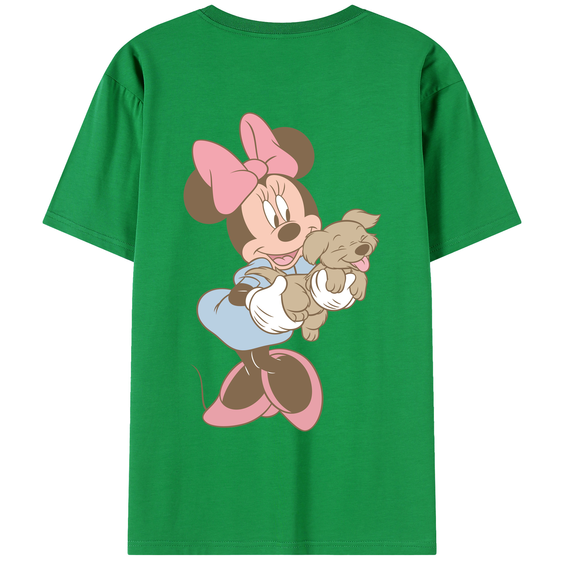 ミッキーマウス Mickey Mouse 綿100％ メンズ半袖Tシャツ（バックプリント） 通気性