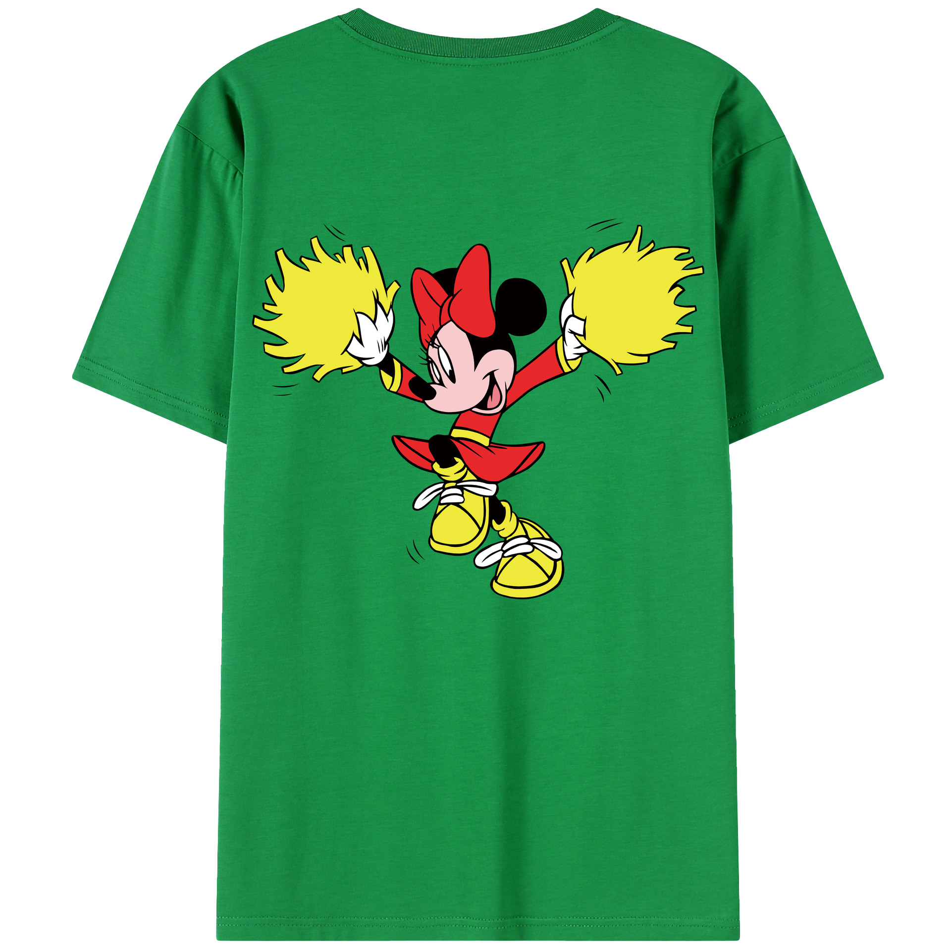 ミッキーマウス Mickey Mouse 綿100％ メンズ半袖Tシャツ（バックプリント） 通気性