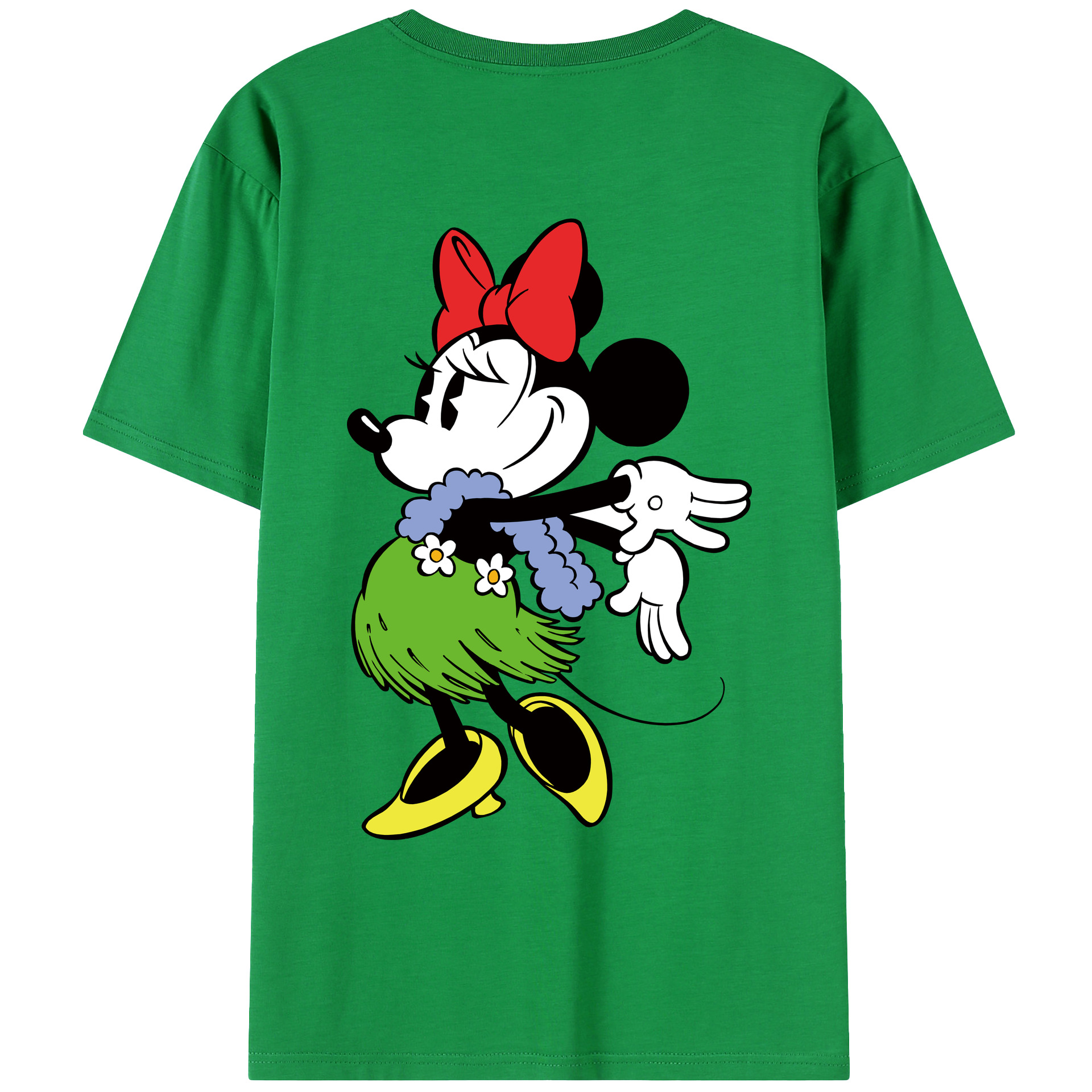 （画像用） ミッキーマウス Mickey Mouse 綿100％ メンズ半袖Tシャツ（バックプリント） 通気性