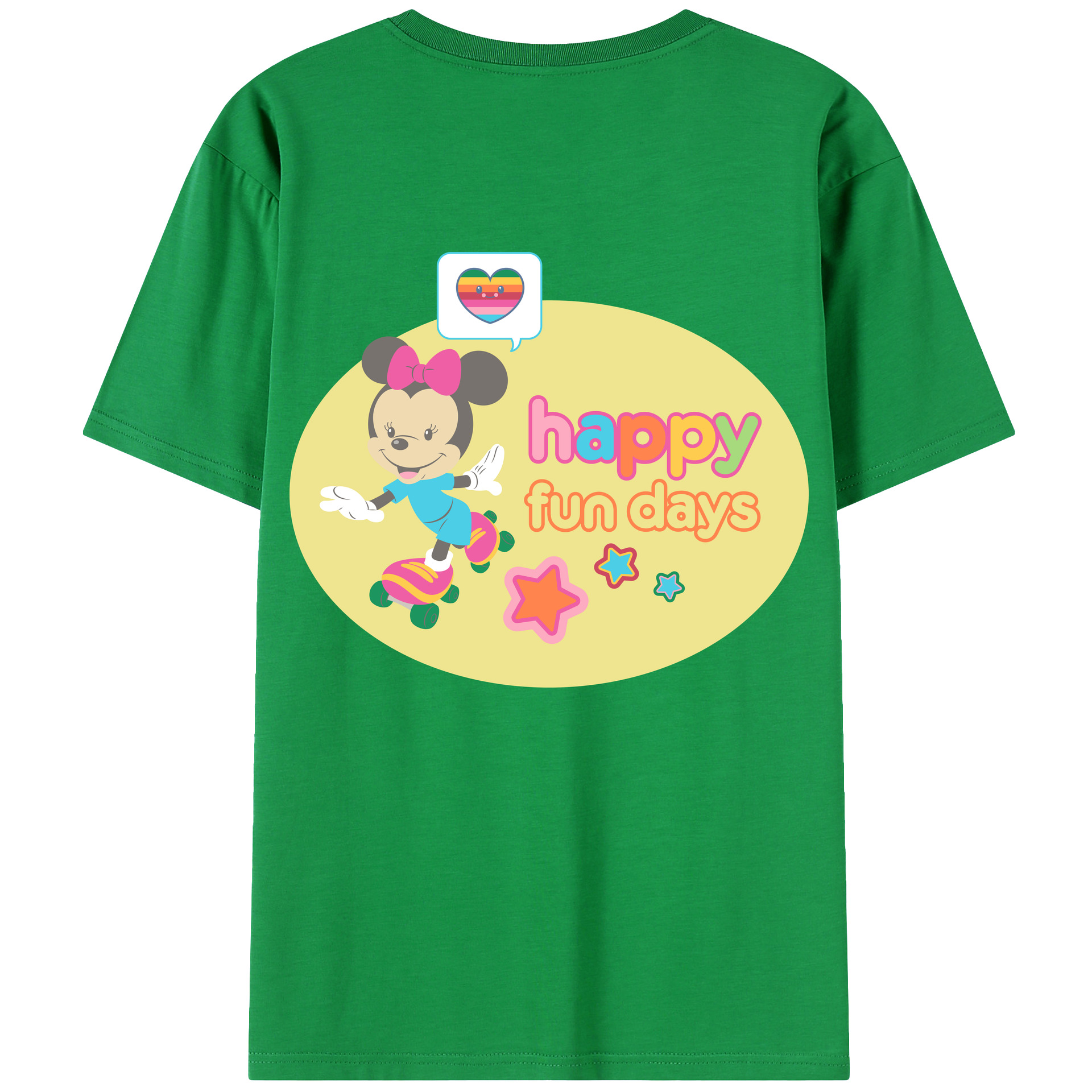 （画像用） ミッキーマウス Mickey Mouse 綿100％ メンズ半袖Tシャツ（バックプリント） 通気性