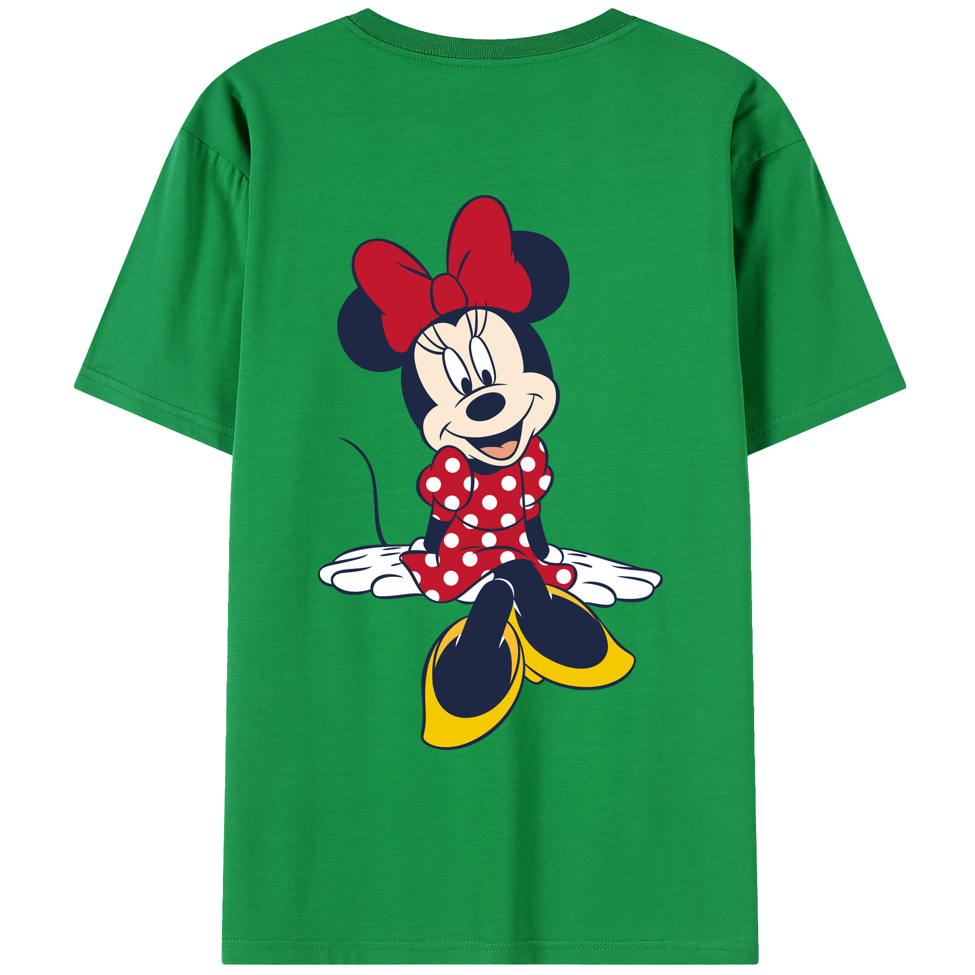 ミッキーマウス Mickey Mouse 綿100％ メンズ半袖Tシャツ（バックプリント） 通気性