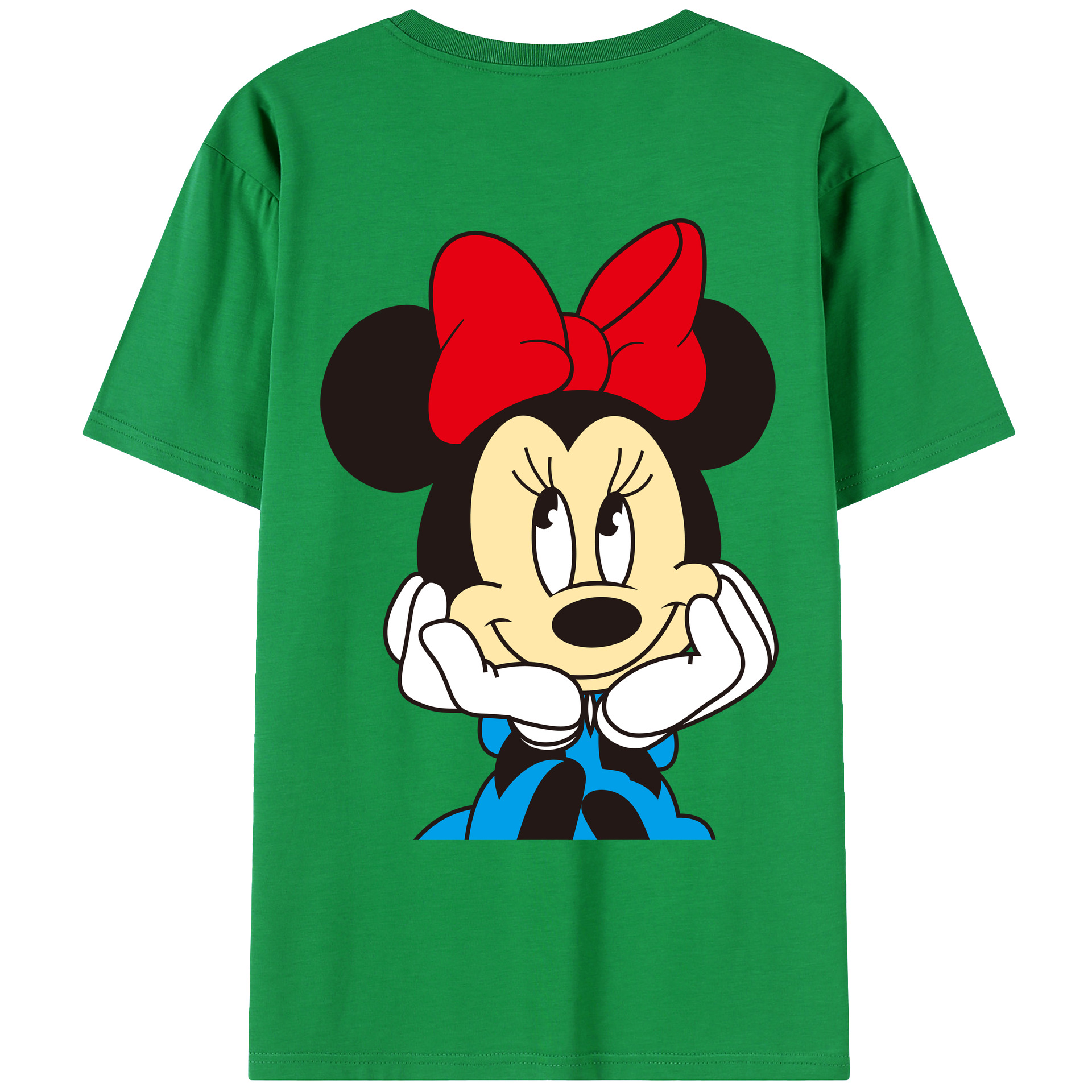 ミッキーマウス Mickey Mouse 綿100％ メンズ半袖Tシャツ（バックプリント） 通気性