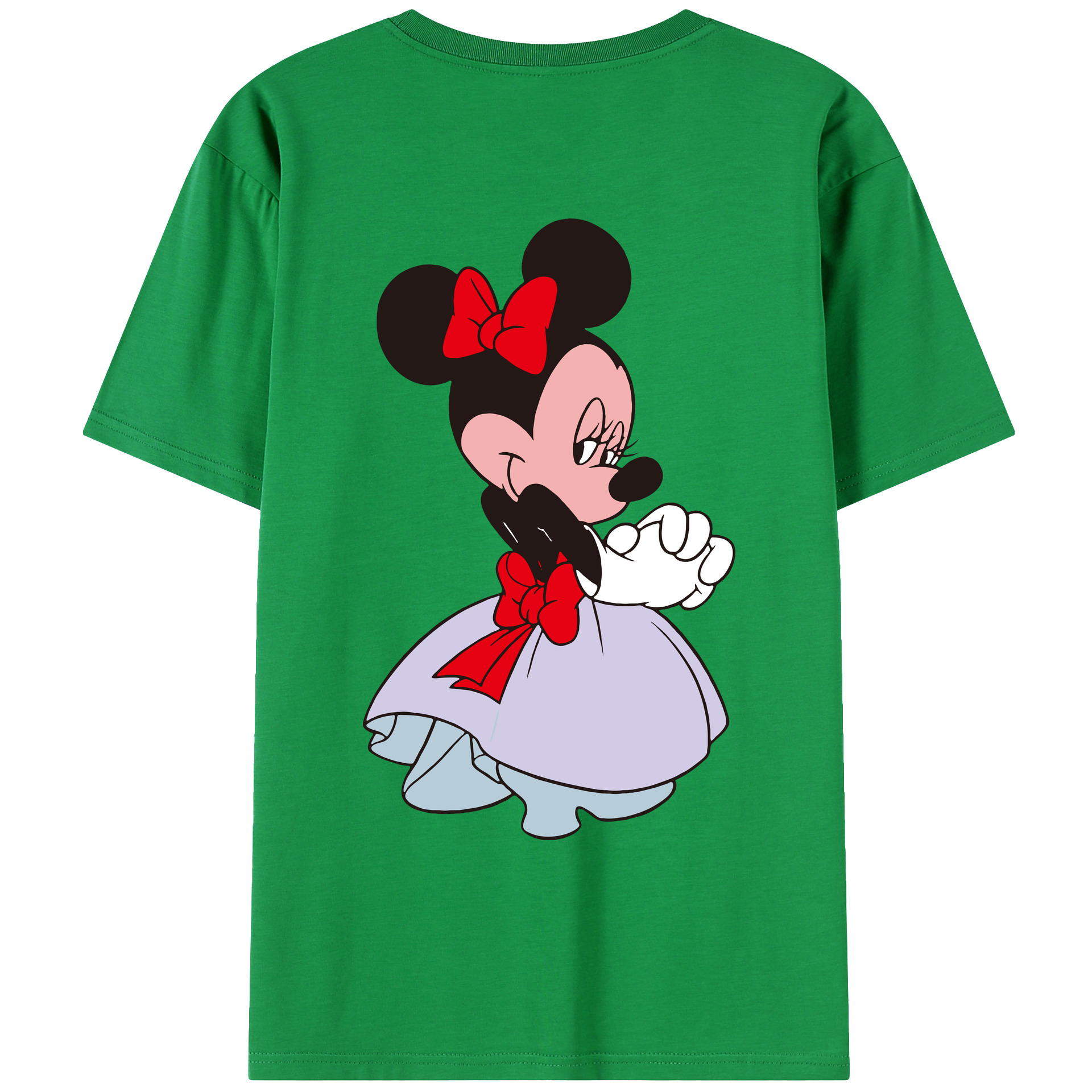 ミッキーマウス Mickey Mouse 綿100％ メンズ半袖Tシャツ（バックプリント） 通気性