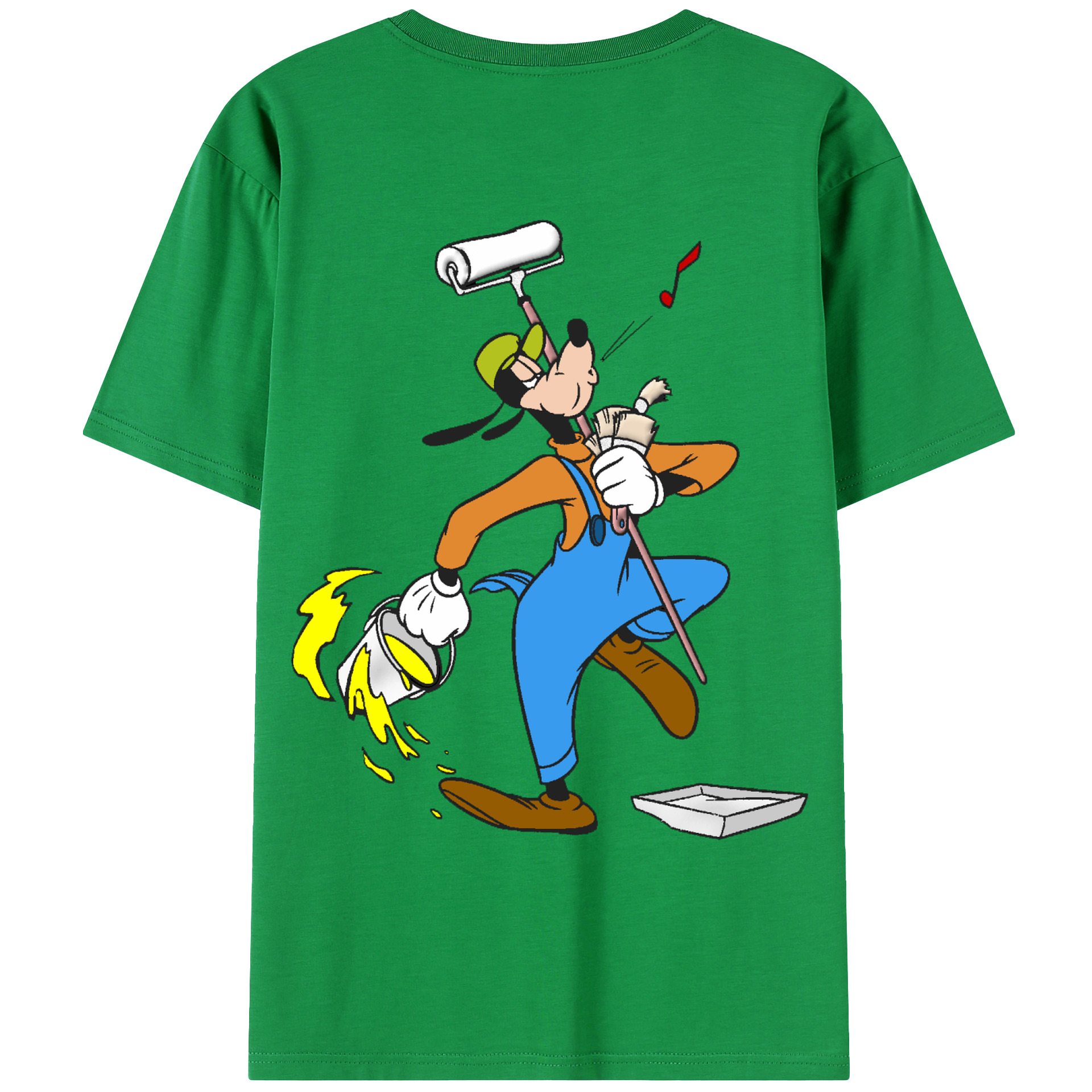 ミッキーマウス Mickey Mouse 綿100％ メンズ半袖Tシャツ（バックプリント） 通気性