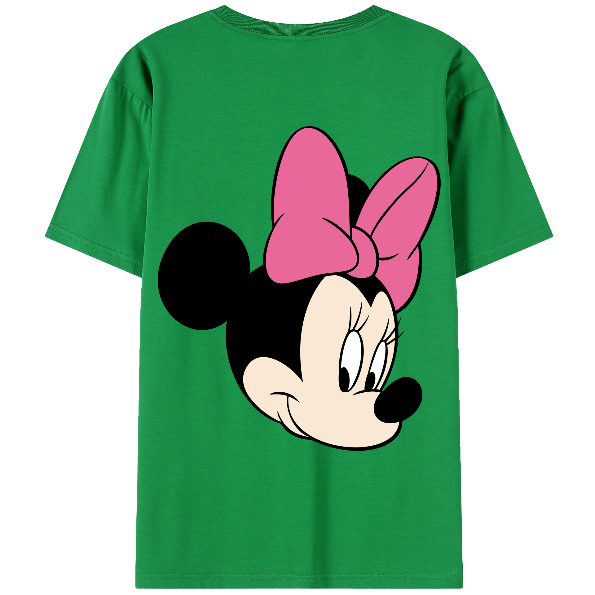 ミッキーマウス Mickey Mouse 綿100％ メンズ半袖Tシャツ（バックプリント） 通気性