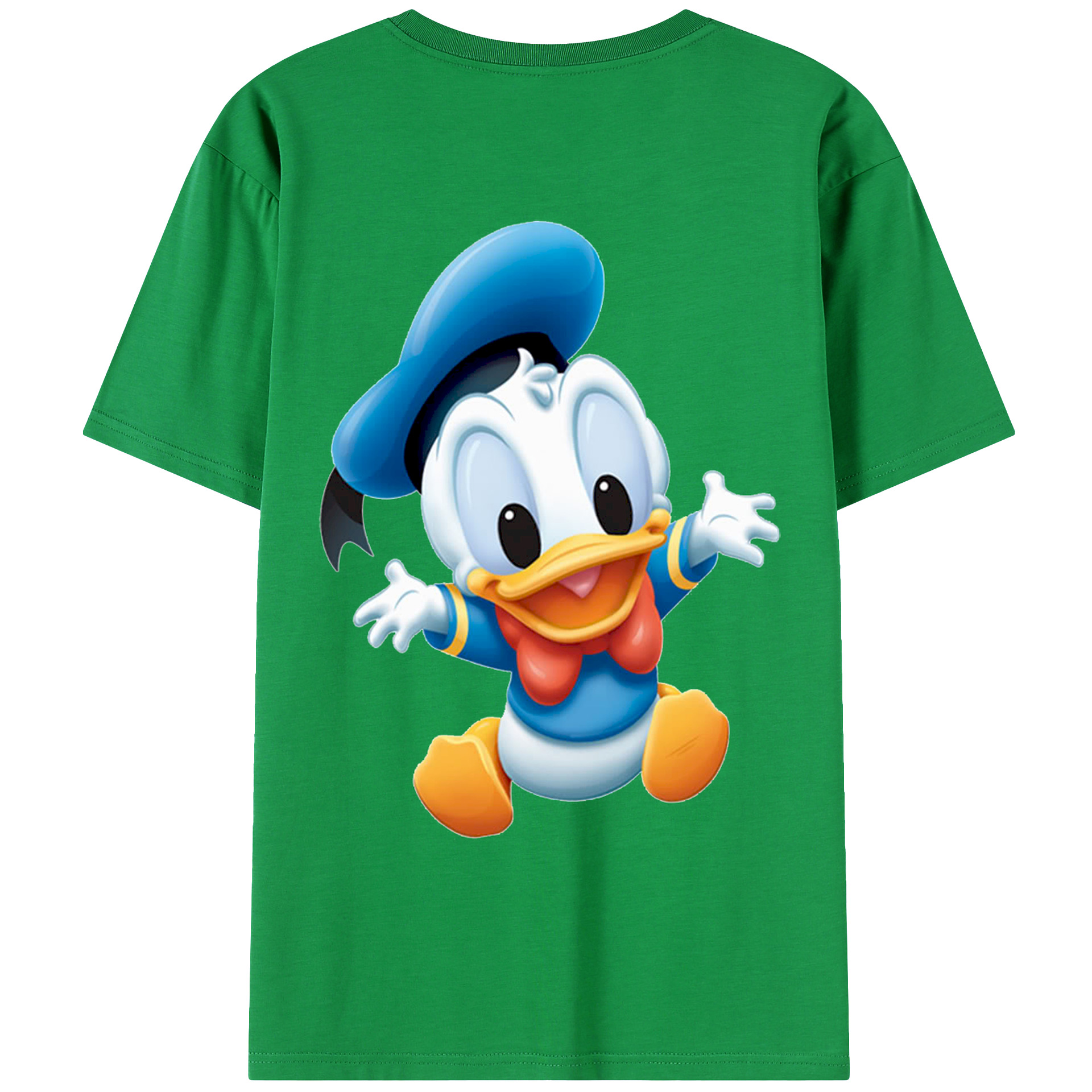 ミッキーマウス Mickey Mouse 綿100％ メンズ半袖Tシャツ（バックプリント） 通気性