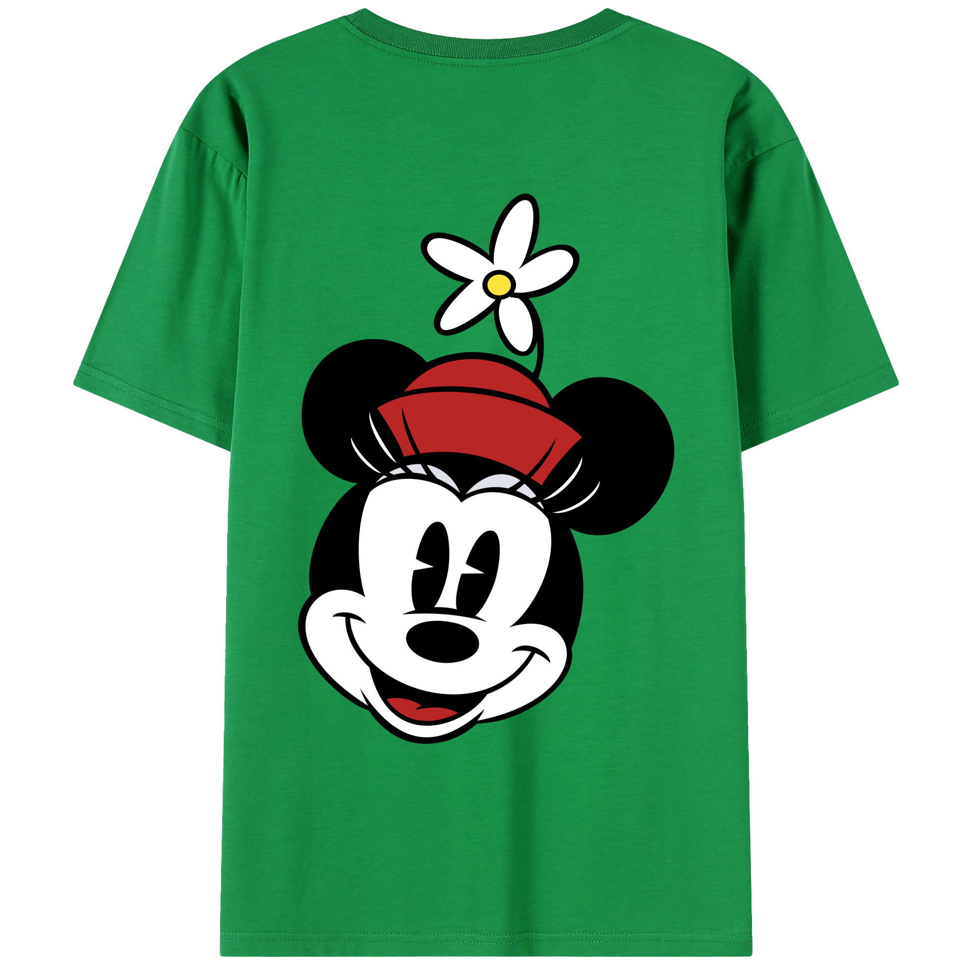 ミッキーマウス Mickey Mouse 綿100％ メンズ半袖Tシャツ（バックプリント） 通気性