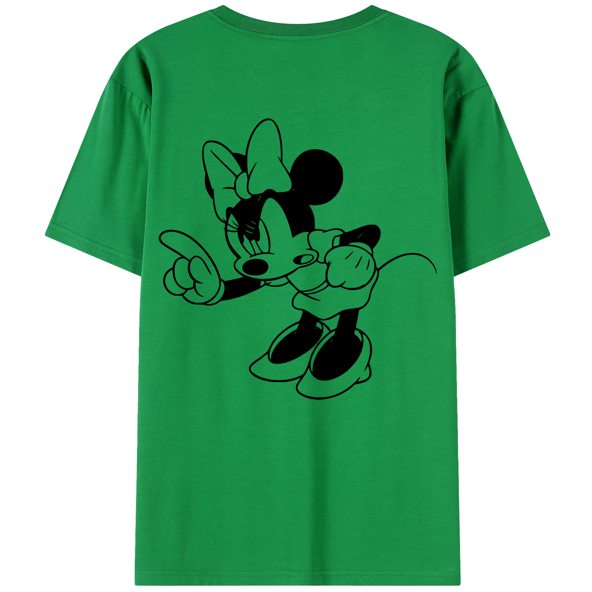 ミッキーマウス Mickey Mouse 綿100％ メンズ半袖Tシャツ（バックプリント） 通気性