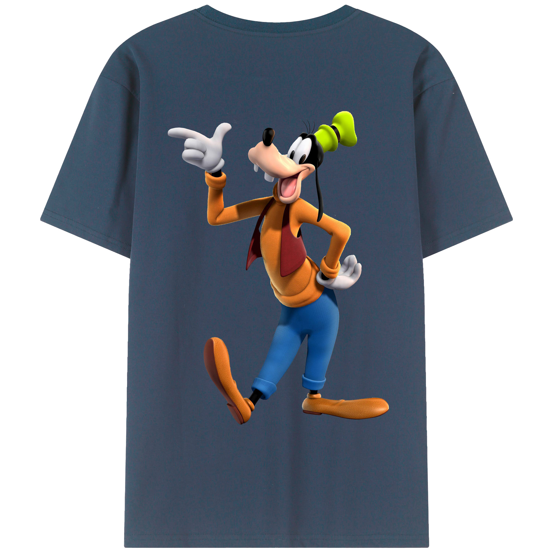 （画像用） ミッキーマウス Mickey Mouse 綿100％ メンズ半袖Tシャツ（バックプリント） 通気性