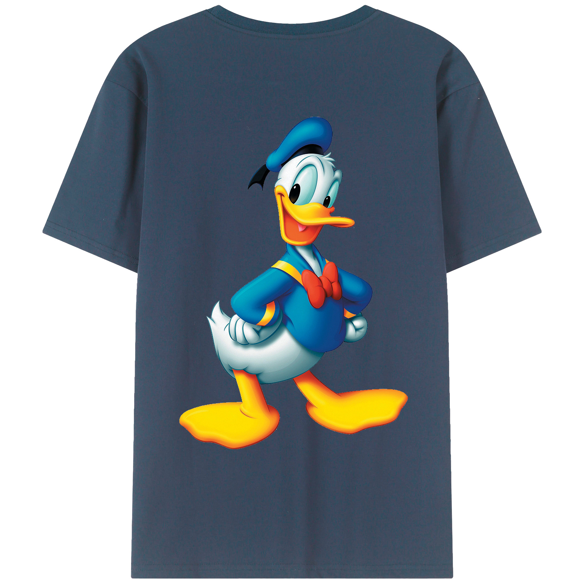 （画像用） ミッキーマウス Mickey Mouse 綿100％ メンズ半袖Tシャツ（バックプリント） 通気性