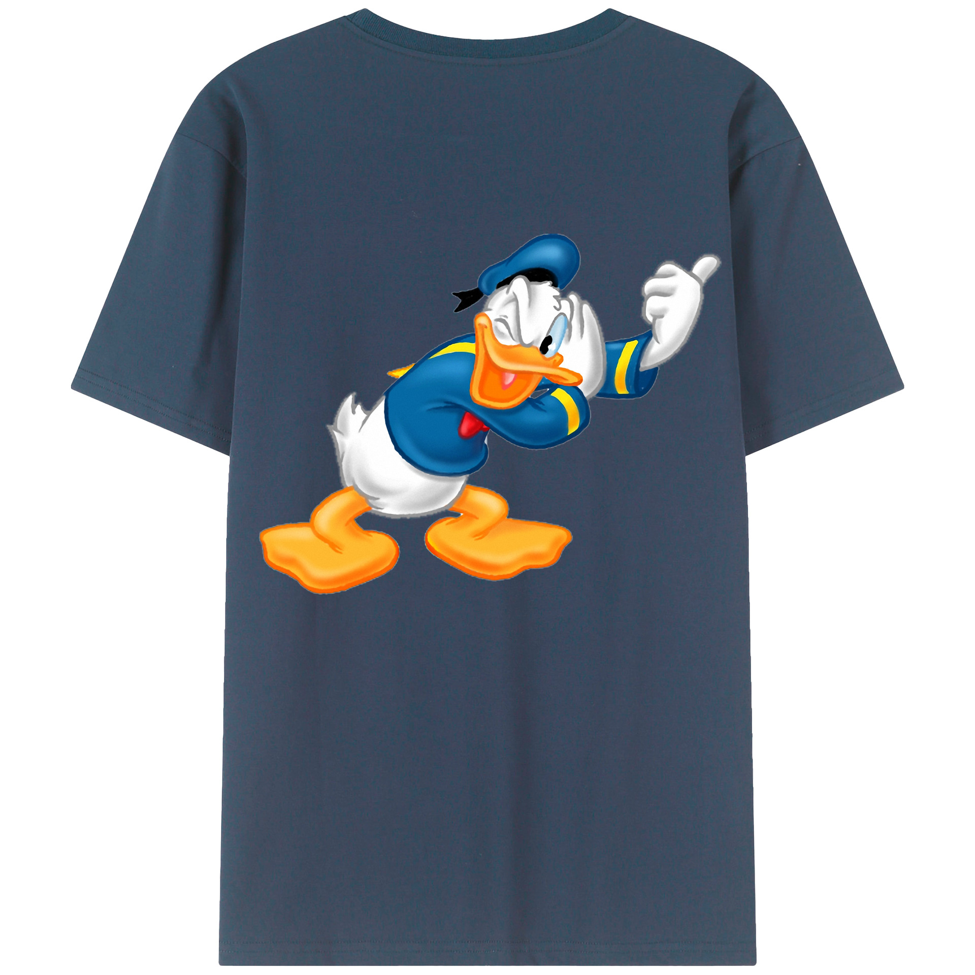 （画像用） ミッキーマウス Mickey Mouse 綿100％ メンズ半袖Tシャツ（バックプリント） 通気性