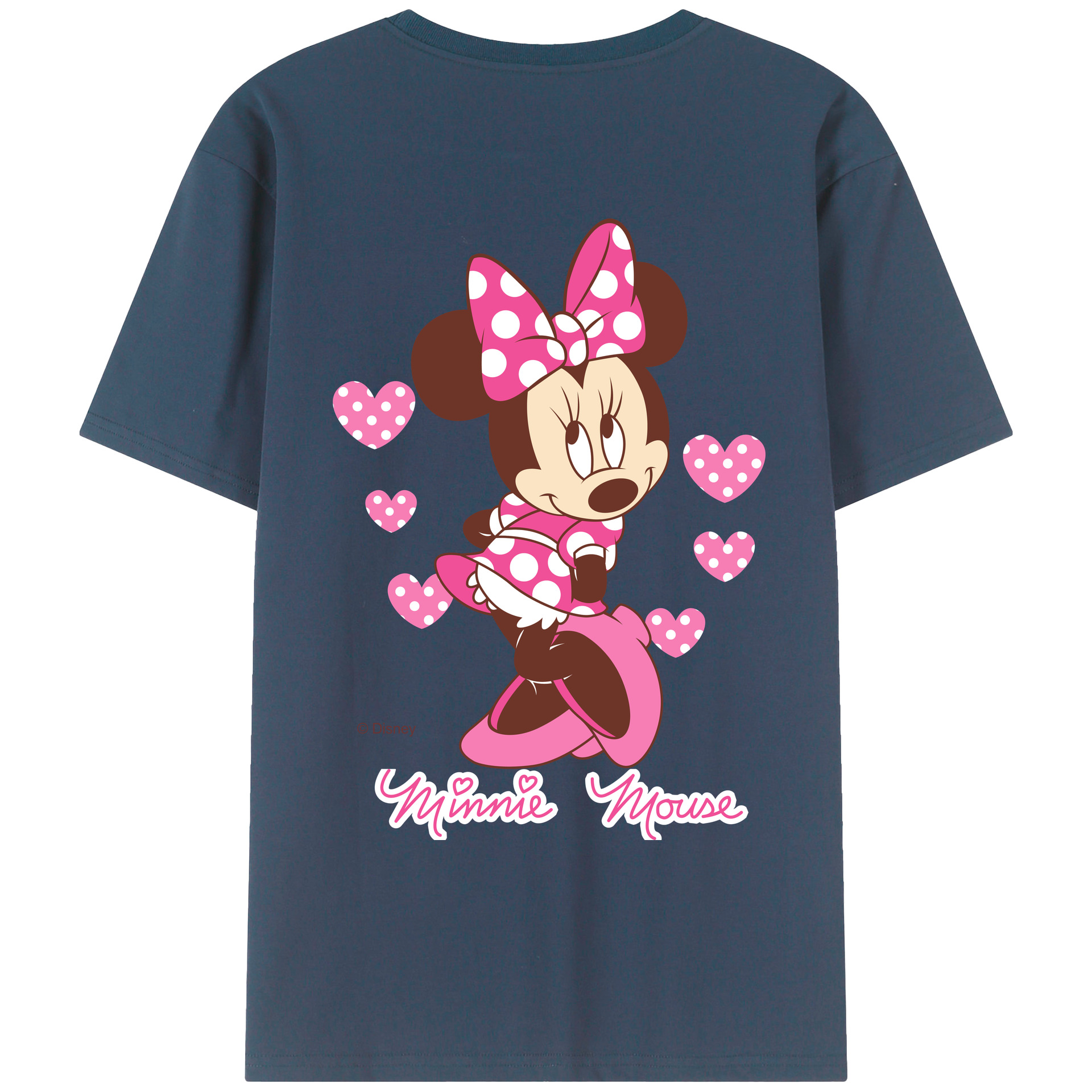 ミッキーマウス Mickey Mouse 綿100％ メンズ半袖Tシャツ（バックプリント） 通気性