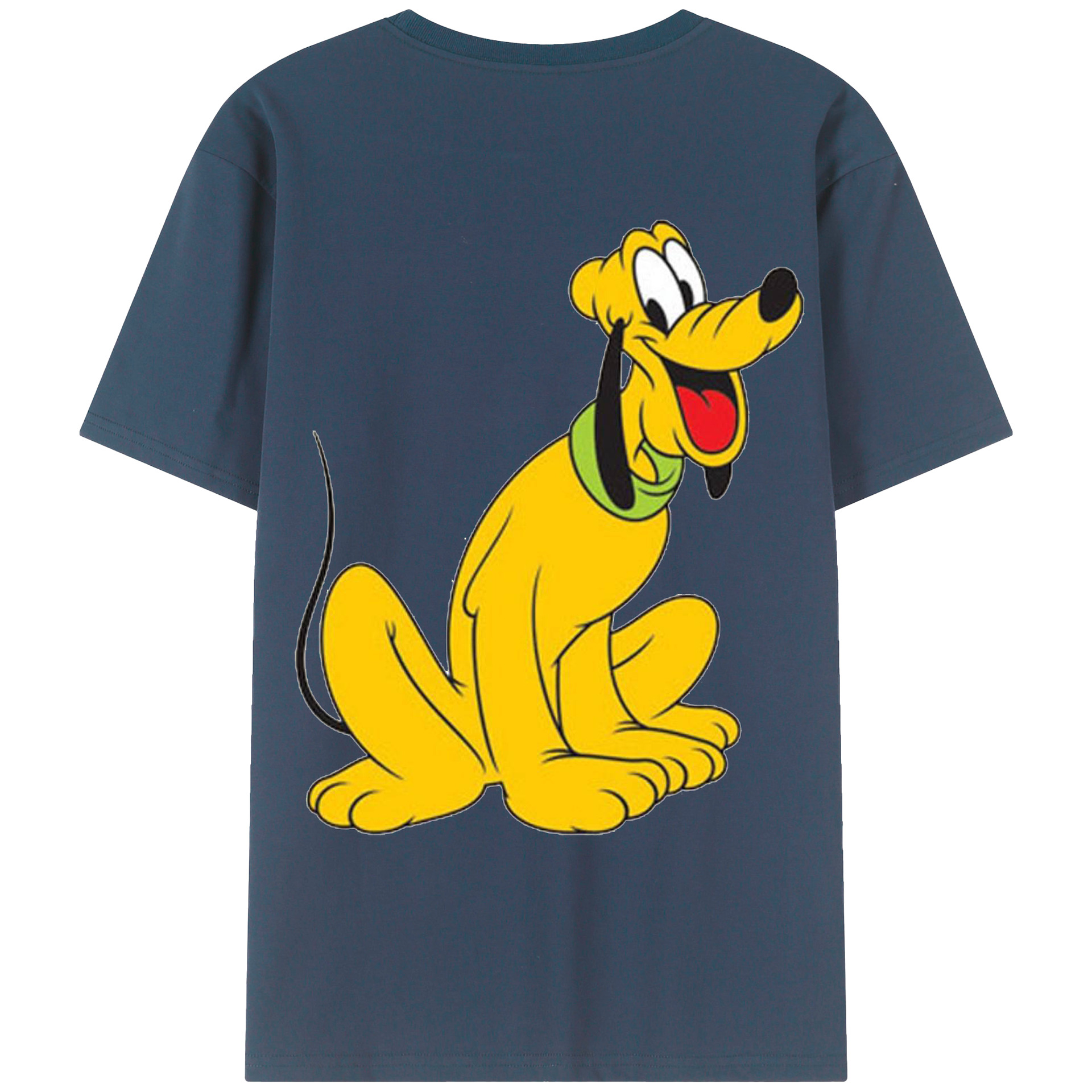 ミッキーマウス Mickey Mouse 綿100％ メンズ半袖Tシャツ（バックプリント） 通気性