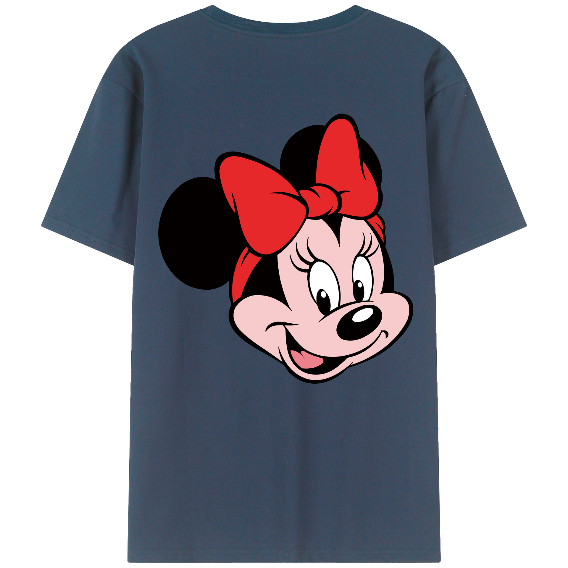 （画像用） ミッキーマウス Mickey Mouse 綿100％ メンズ半袖Tシャツ（バックプリント） 通気性