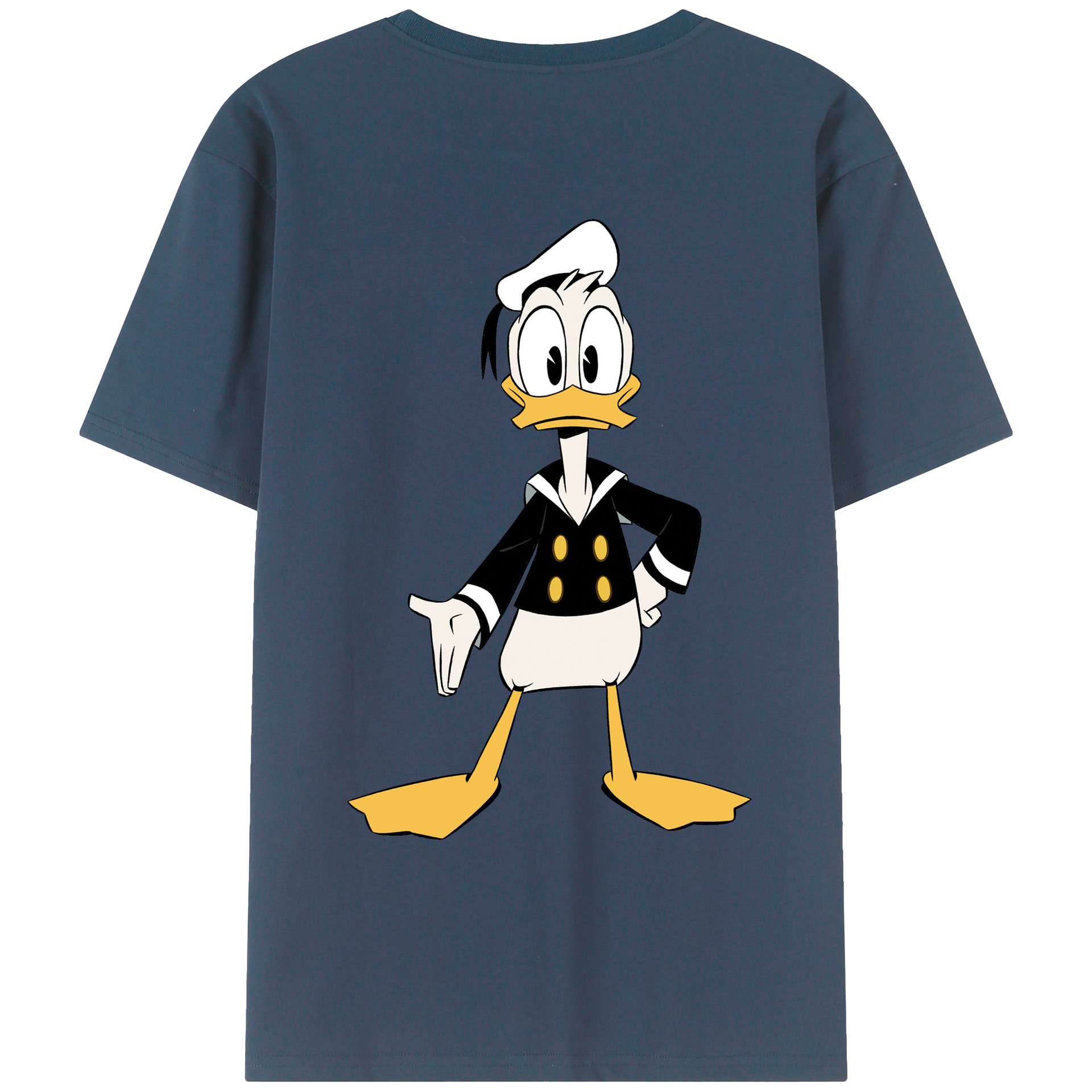 ミッキーマウス Mickey Mouse 綿100％ メンズ半袖Tシャツ（バックプリント） 通気性