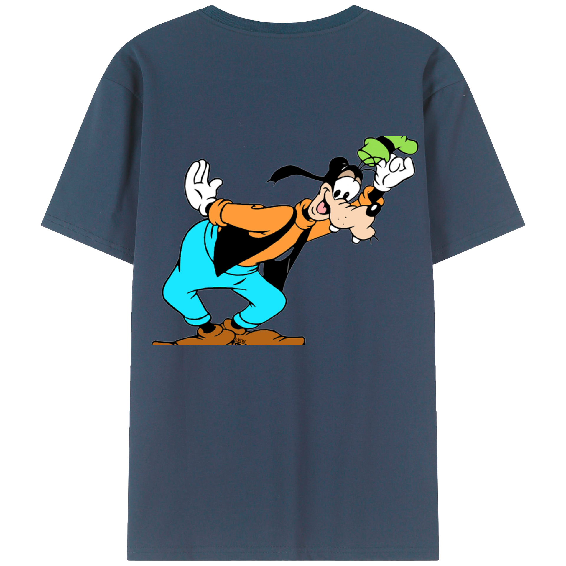 （画像用） ミッキーマウス Mickey Mouse 綿100％ メンズ半袖Tシャツ（バックプリント） 通気性