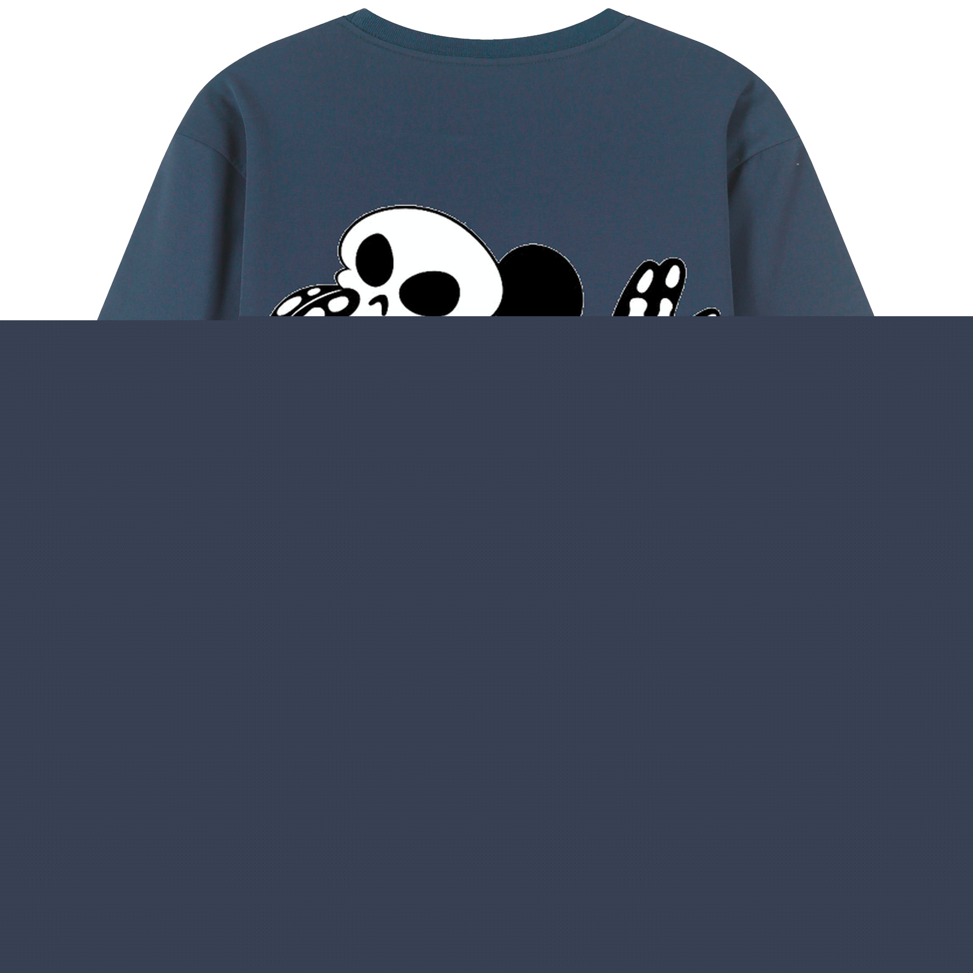 ミッキーマウス Mickey Mouse 綿100％ メンズ半袖Tシャツ（バックプリント） 通気性