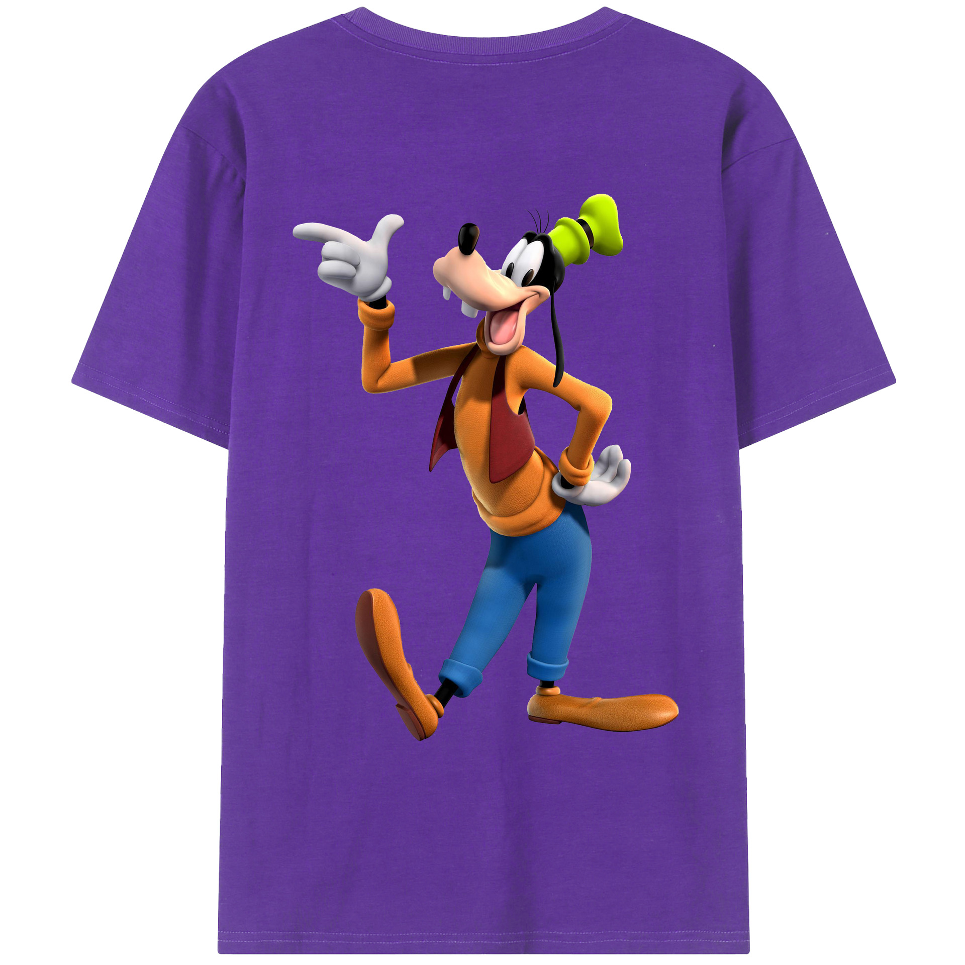 （画像用） ミッキーマウス Mickey Mouse 綿100％ メンズ半袖Tシャツ（バックプリント） 通気性