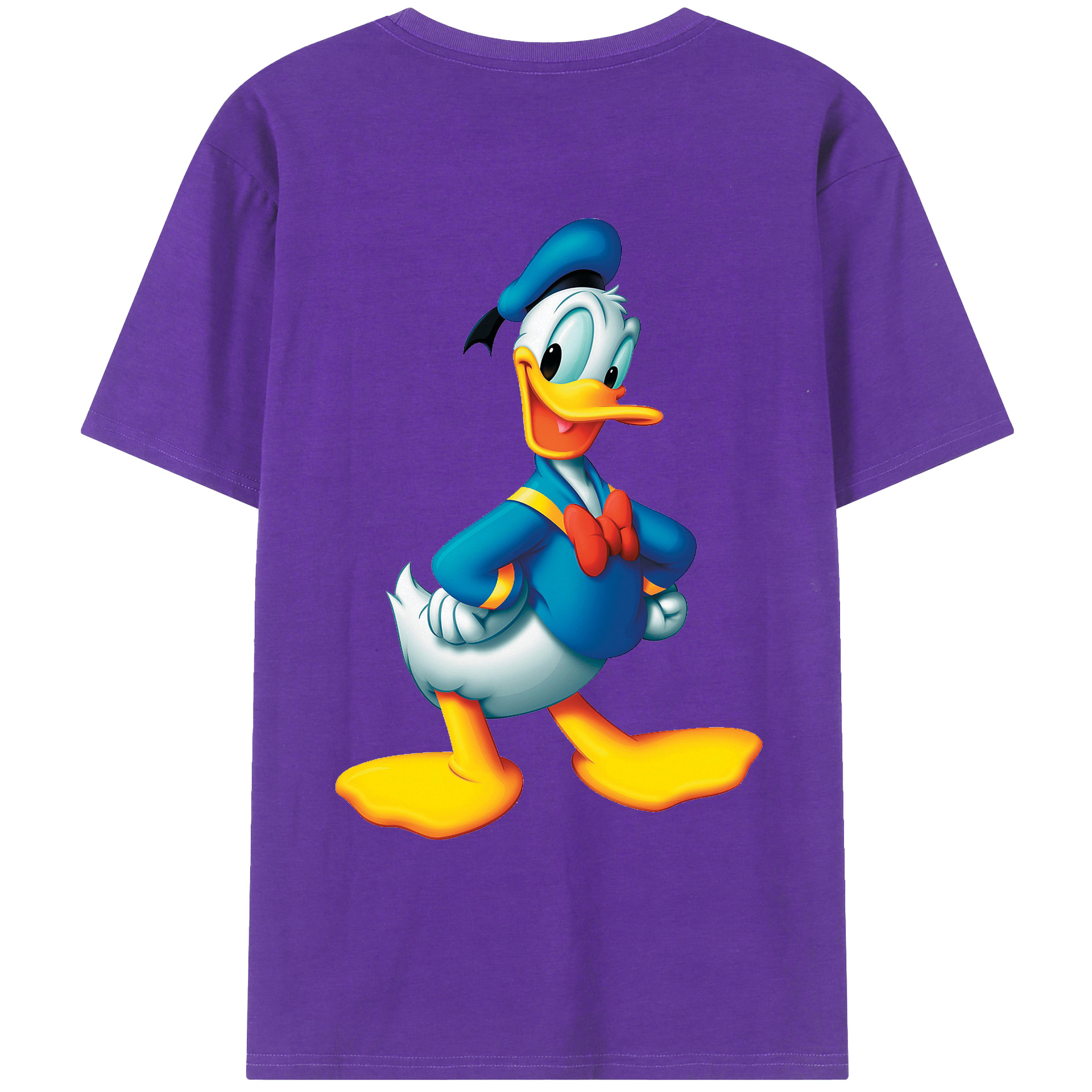 （画像用） ミッキーマウス Mickey Mouse 綿100％ メンズ半袖Tシャツ（バックプリント） 通気性