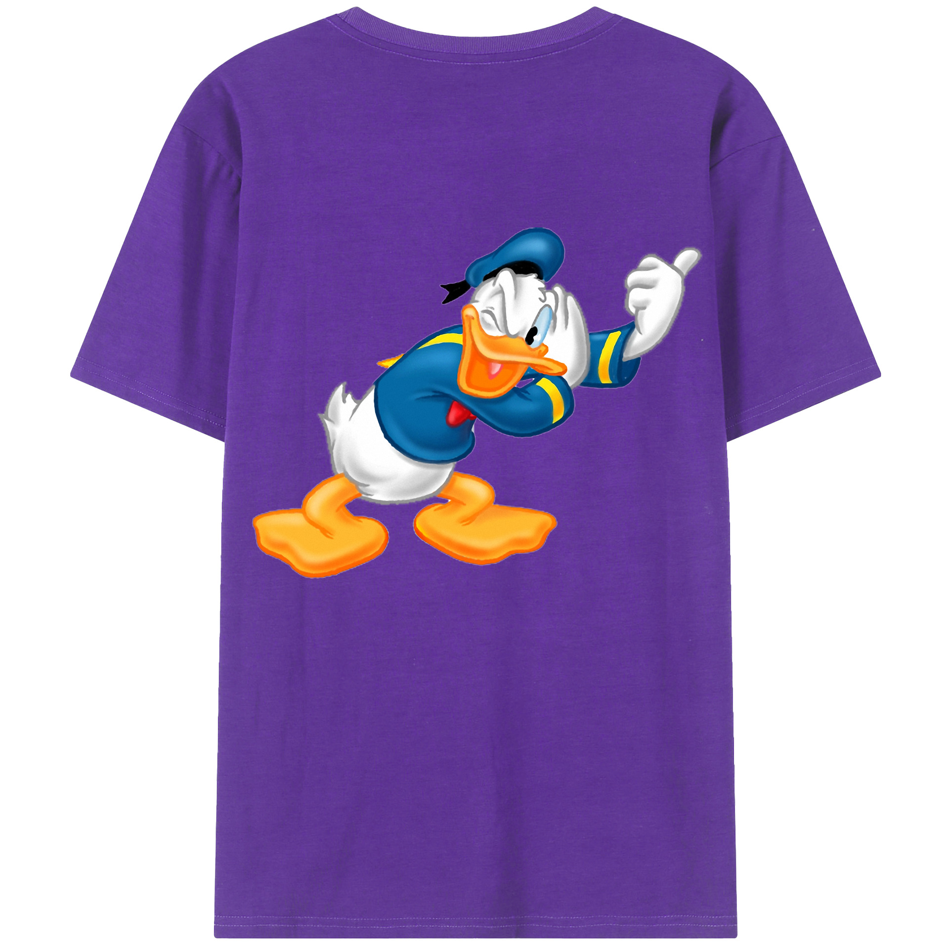 （画像用） ミッキーマウス Mickey Mouse 綿100％ メンズ半袖Tシャツ（バックプリント） 通気性