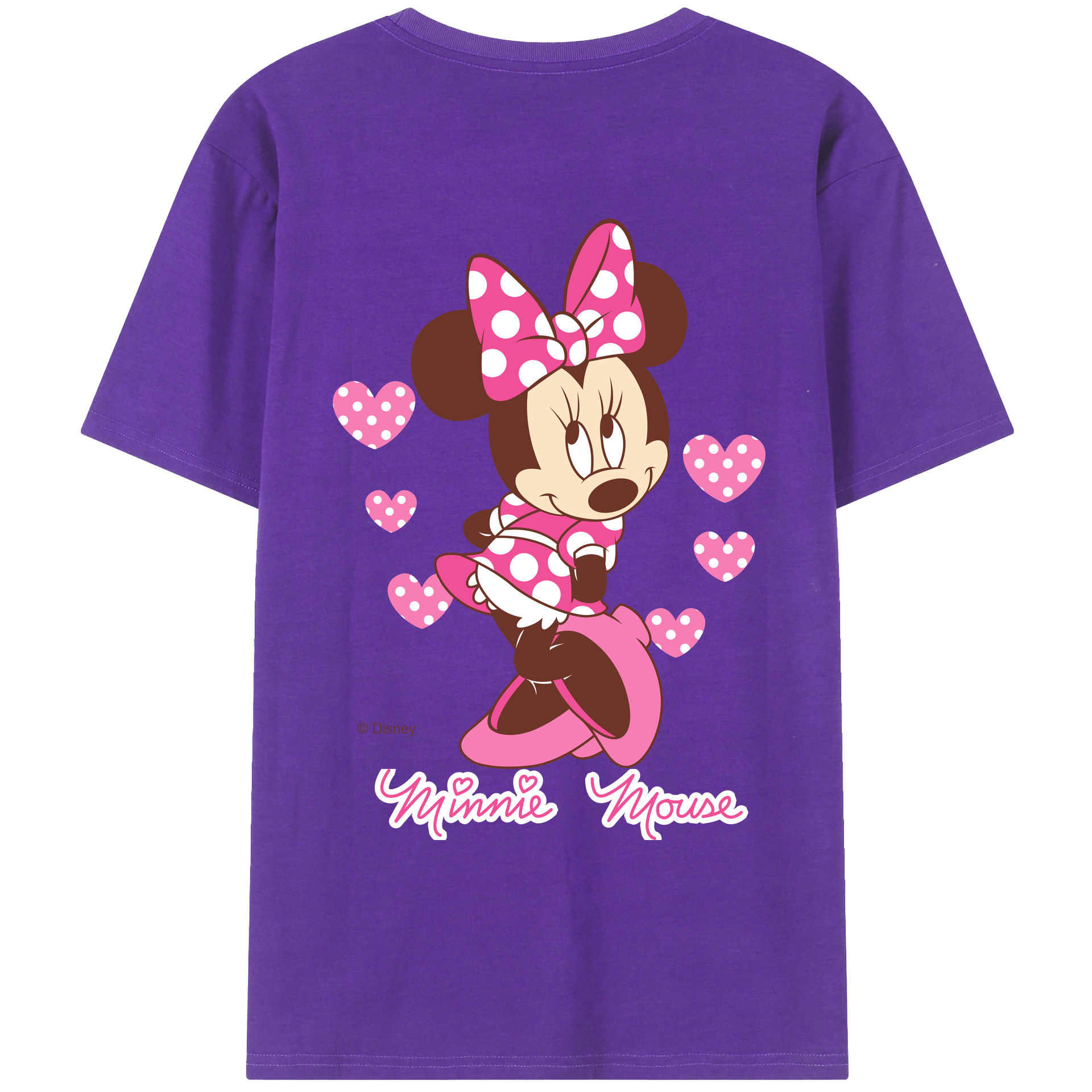 ミッキーマウス Mickey Mouse 綿100％ メンズ半袖Tシャツ（バックプリント） 通気性