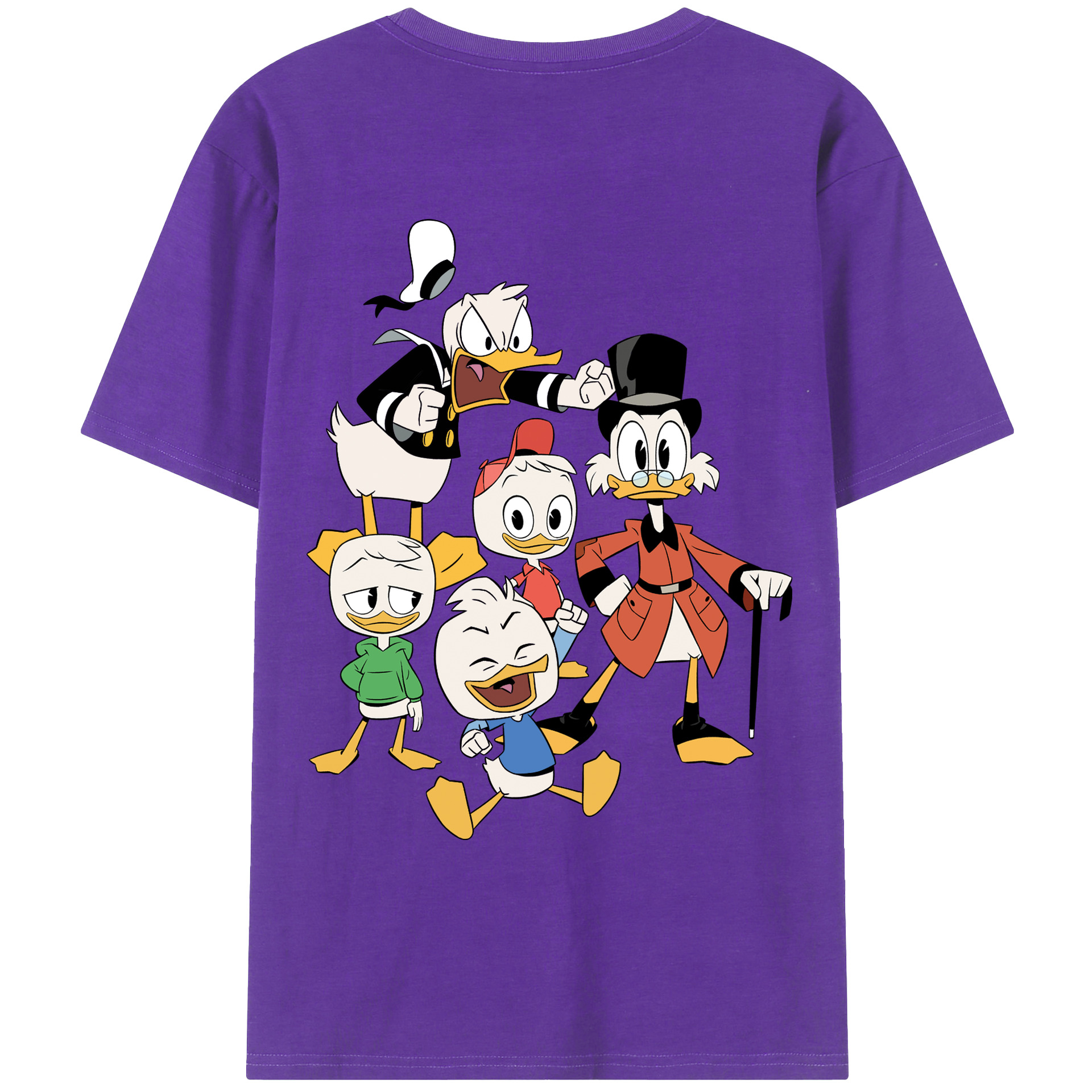 ミッキーマウス Mickey Mouse 綿100％ メンズ半袖Tシャツ（バックプリント） 通気性