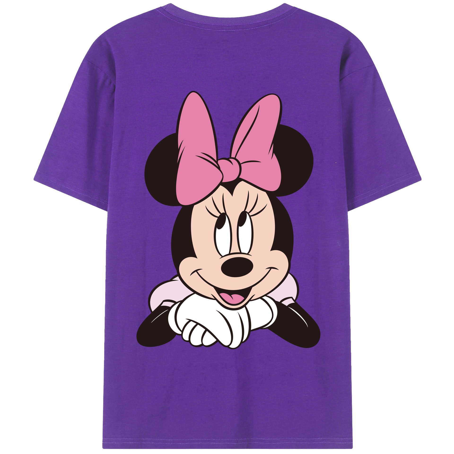 ミッキーマウス Mickey Mouse 綿100％ メンズ半袖Tシャツ（バックプリント） 通気性