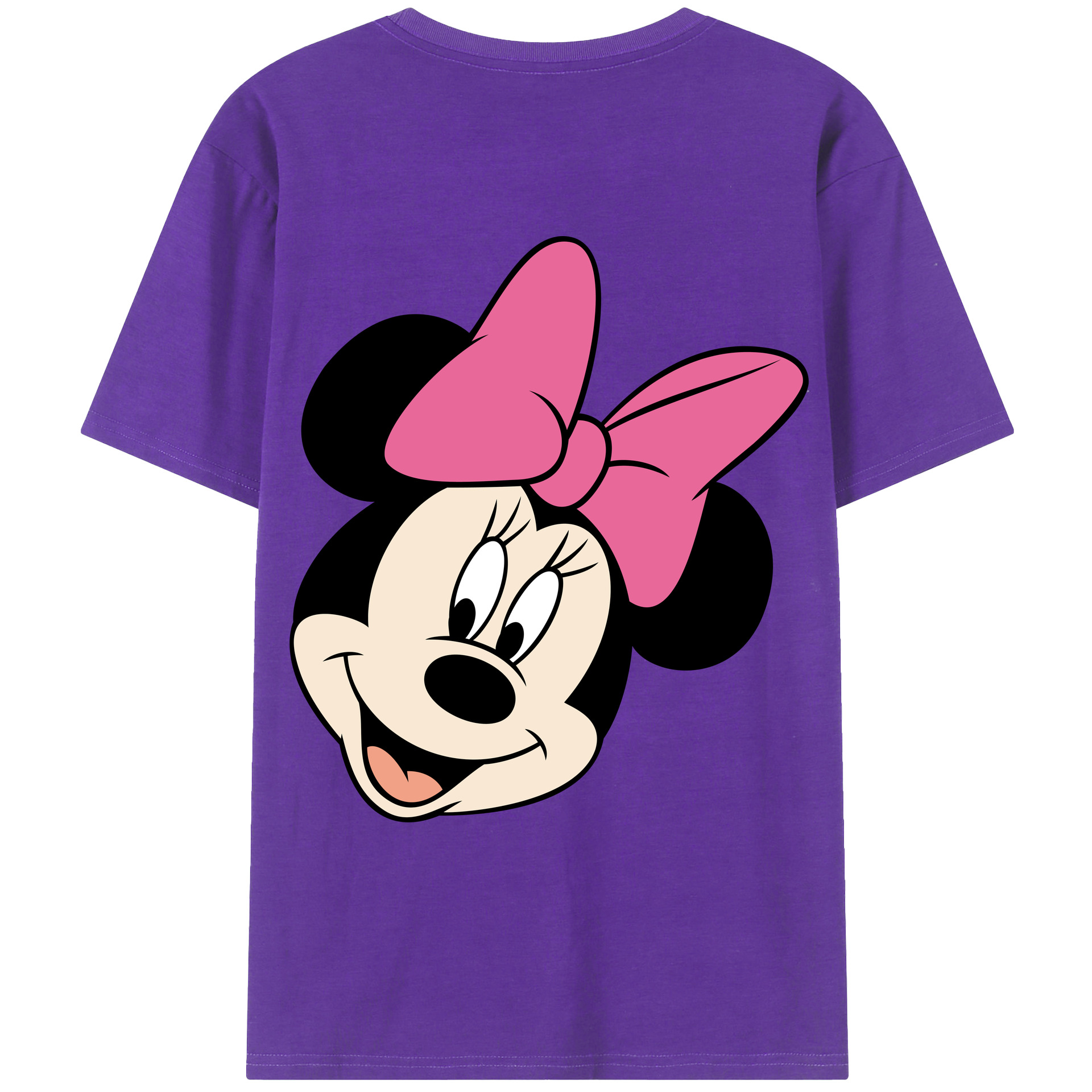 ミッキーマウス Mickey Mouse 綿100％ メンズ半袖Tシャツ（バックプリント） 通気性