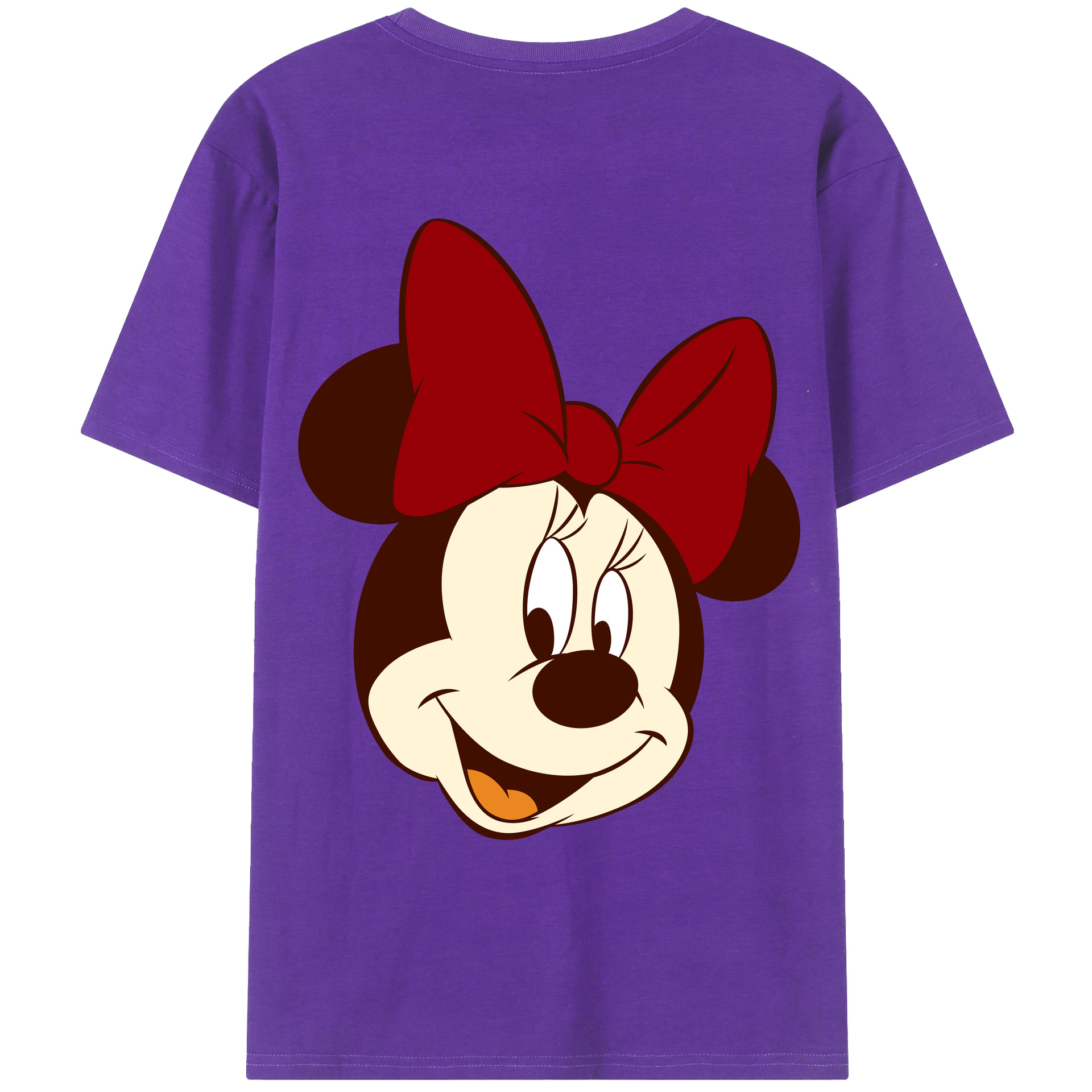 ミッキーマウス Mickey Mouse 綿100％ メンズ半袖Tシャツ（バックプリント） 通気性