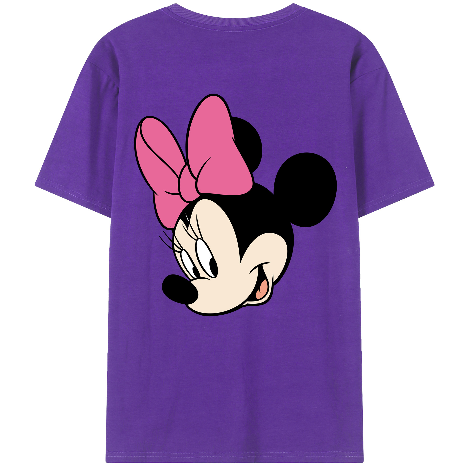 ミッキーマウス Mickey Mouse 綿100％ メンズ半袖Tシャツ（バックプリント） 通気性