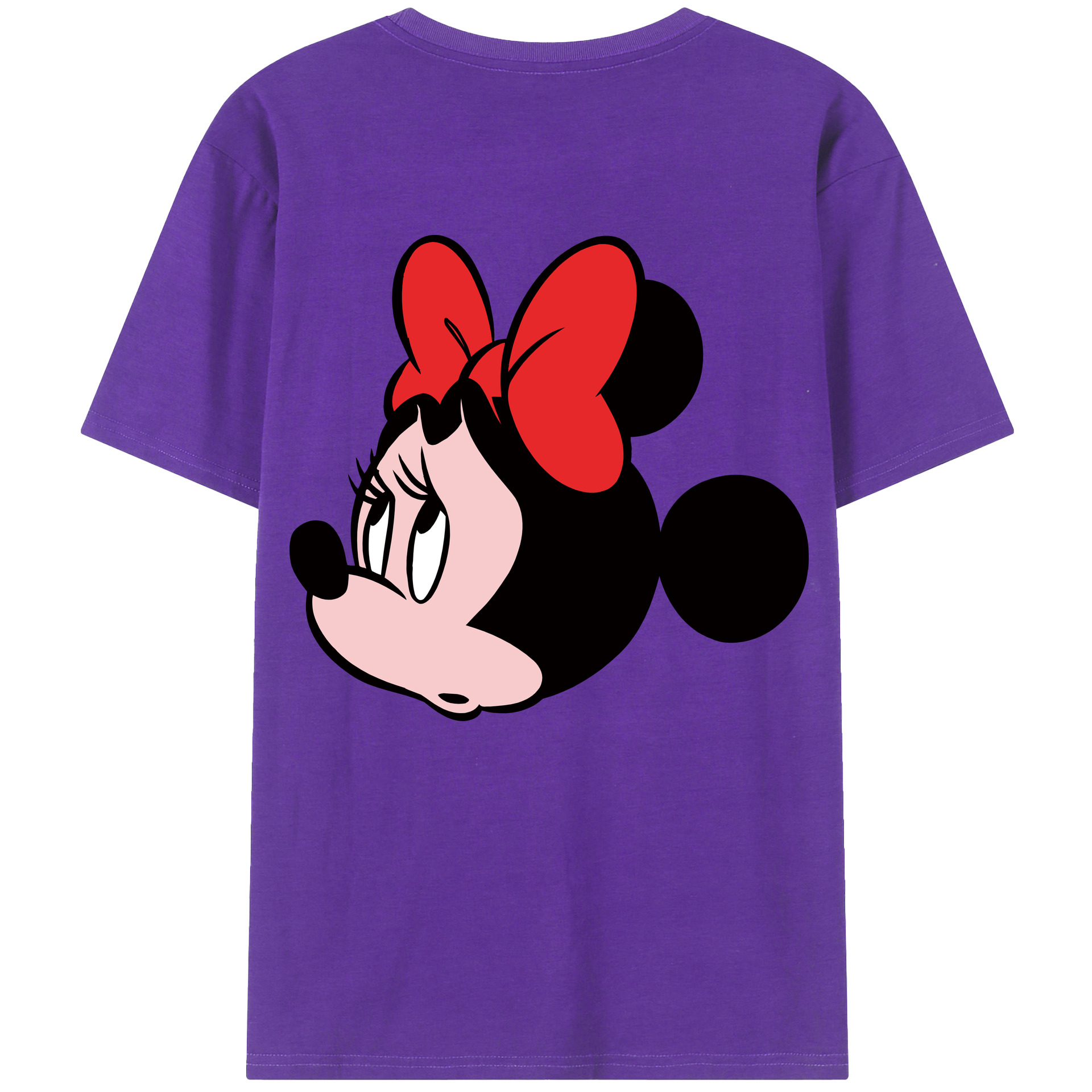 ミッキーマウス Mickey Mouse 綿100％ メンズ半袖Tシャツ（バックプリント） 通気性