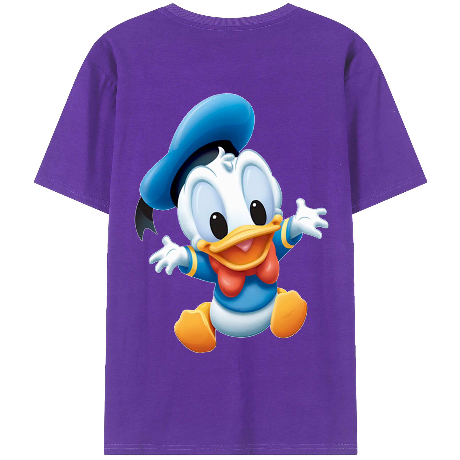 ミッキーマウス Mickey Mouse 綿100％ メンズ半袖Tシャツ（バックプリント） 通気性