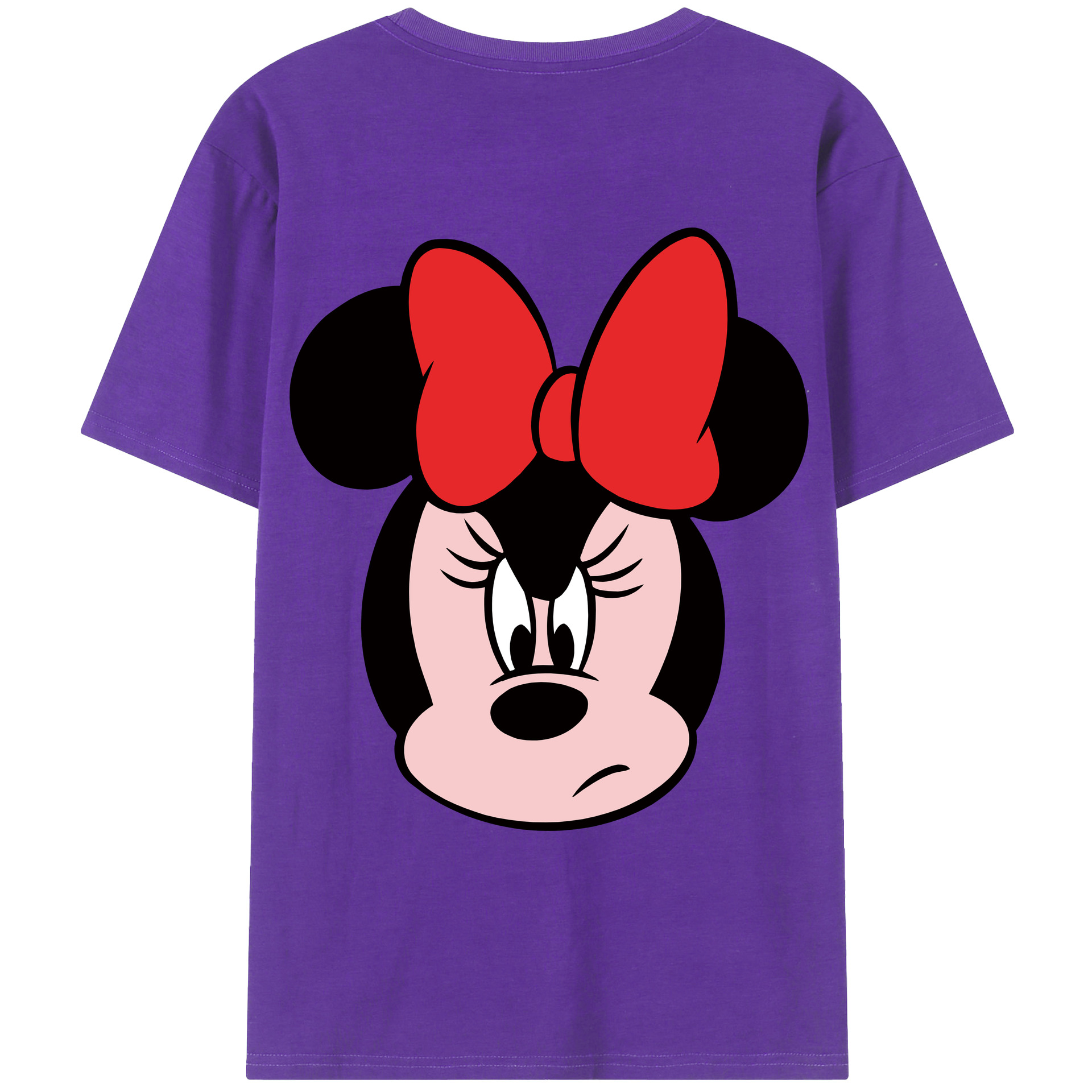 ミッキーマウス Mickey Mouse 綿100％ メンズ半袖Tシャツ（バックプリント） 通気性