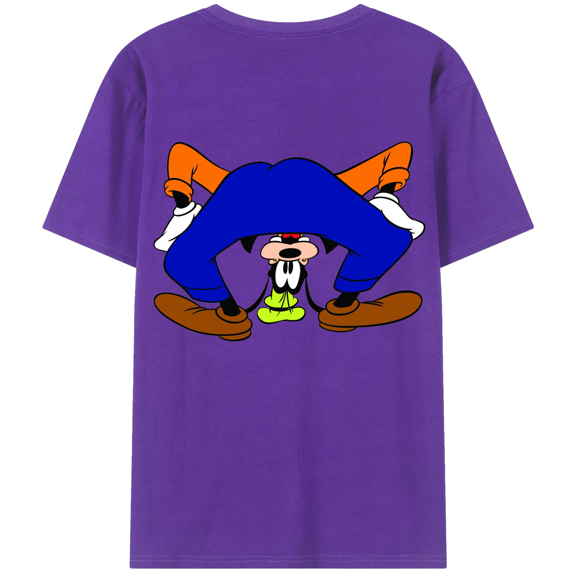 ミッキーマウス Mickey Mouse 綿100％ メンズ半袖Tシャツ（バックプリント） 通気性