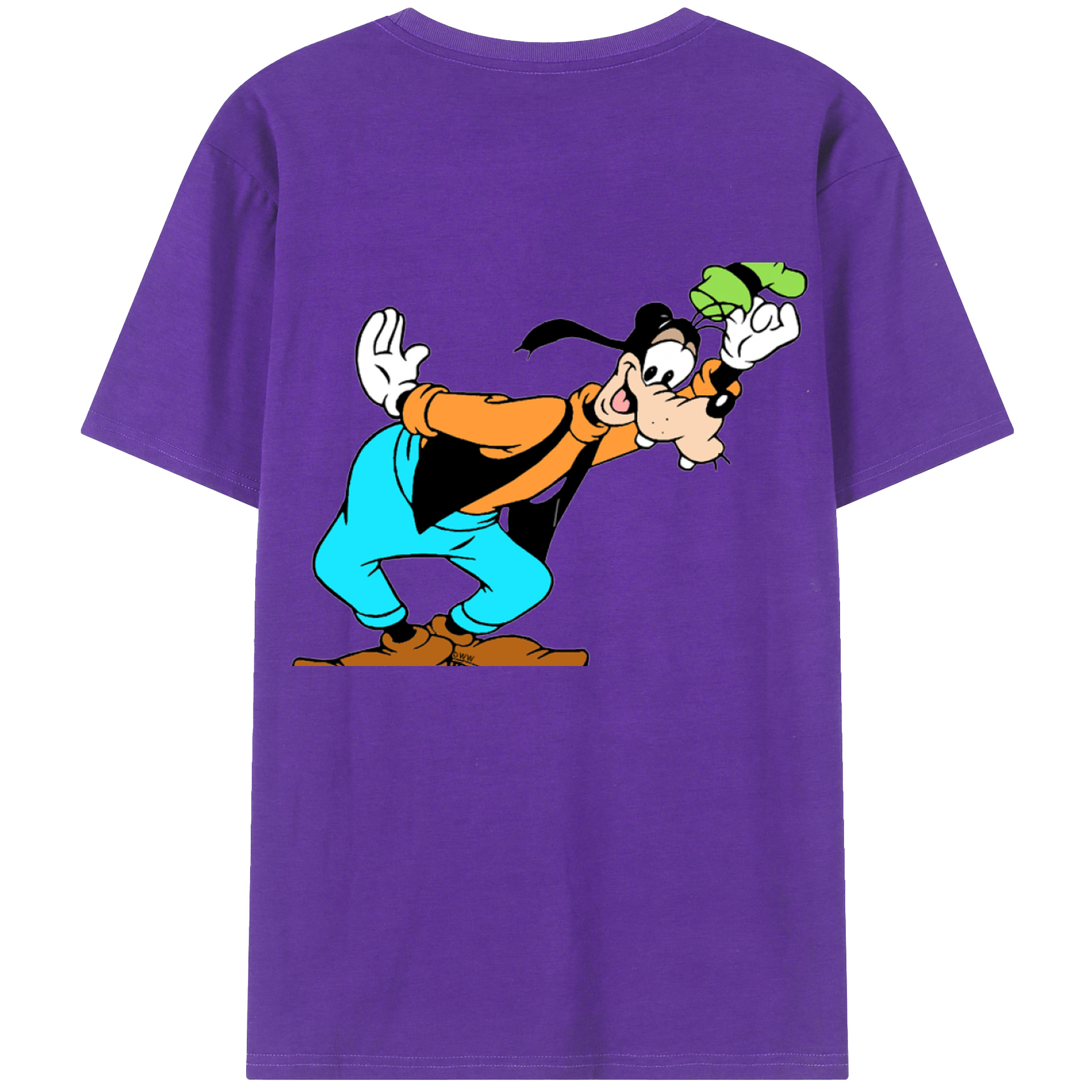 （画像用） ミッキーマウス Mickey Mouse 綿100％ メンズ半袖Tシャツ（バックプリント） 通気性