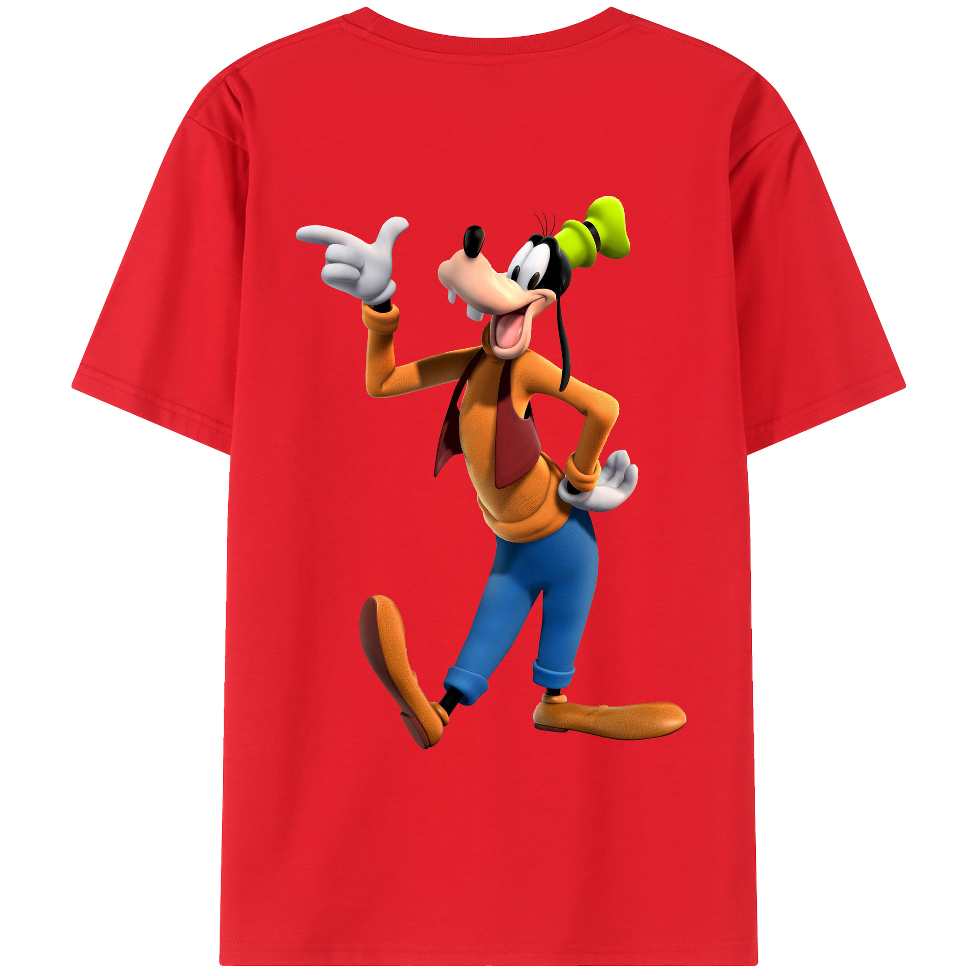 （画像用） ミッキーマウス Mickey Mouse 綿100％ メンズ半袖Tシャツ（バックプリント） 通気性