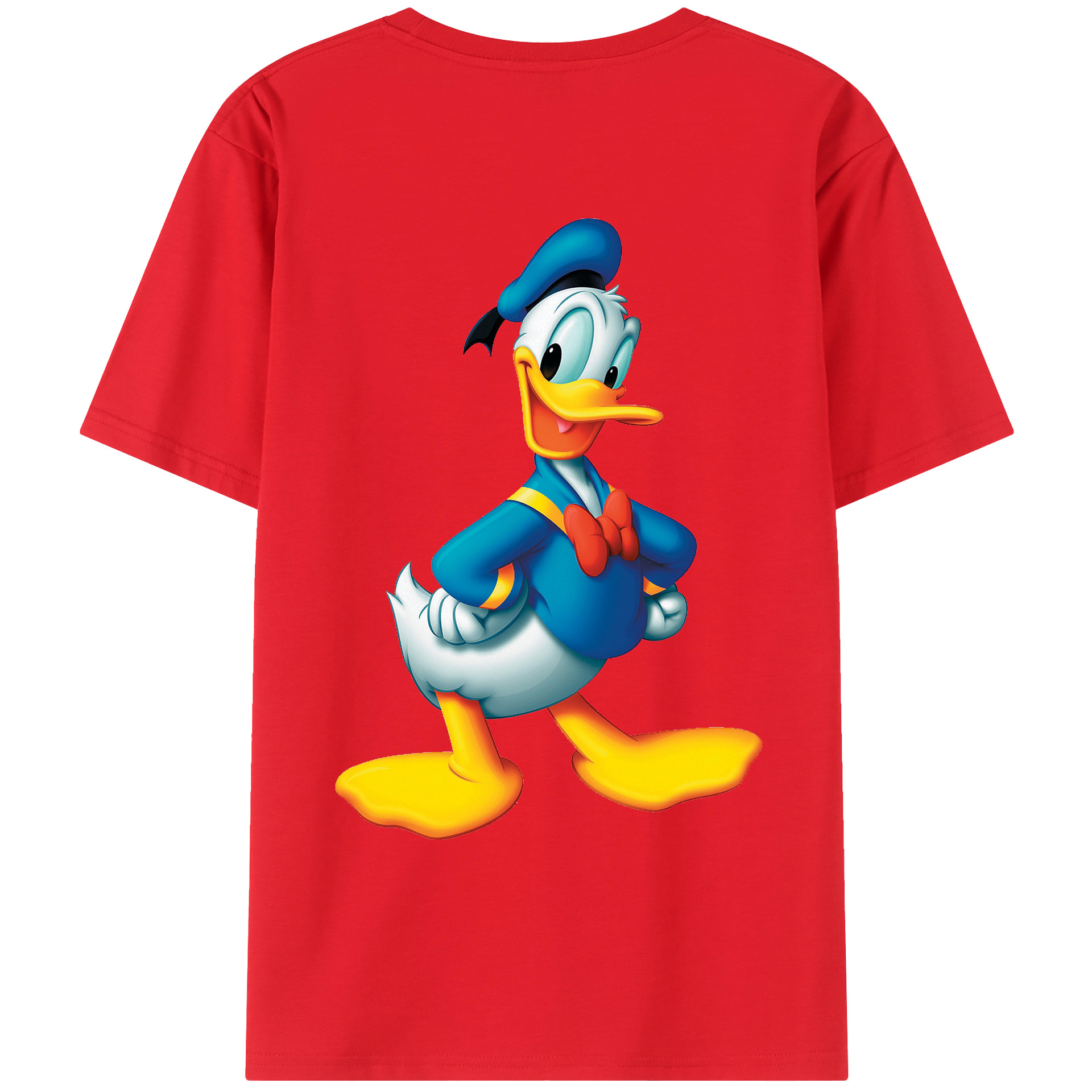 （画像用） ミッキーマウス Mickey Mouse 綿100％ メンズ半袖Tシャツ（バックプリント） 通気性