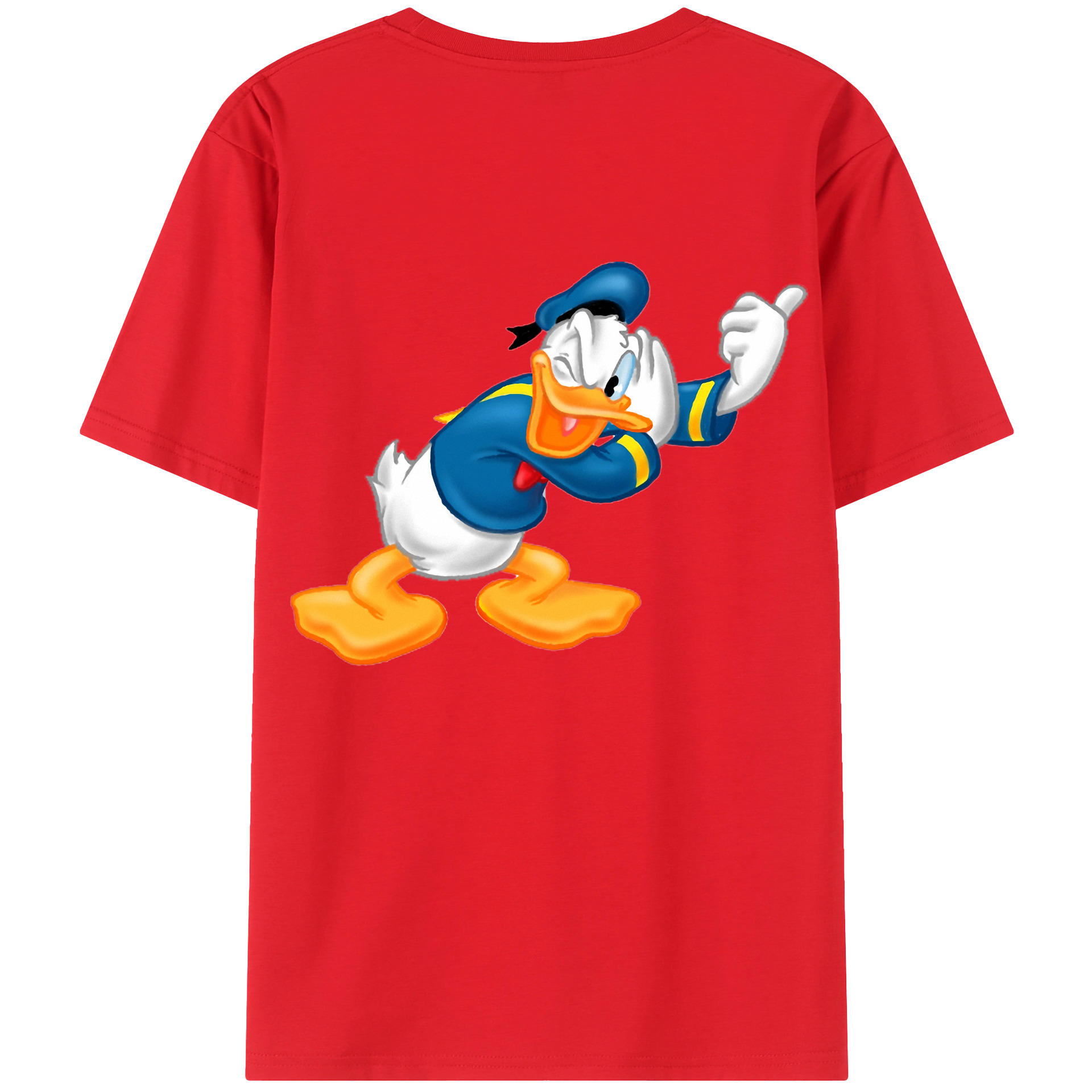 （画像用） ミッキーマウス Mickey Mouse 綿100％ メンズ半袖Tシャツ（バックプリント） 通気性