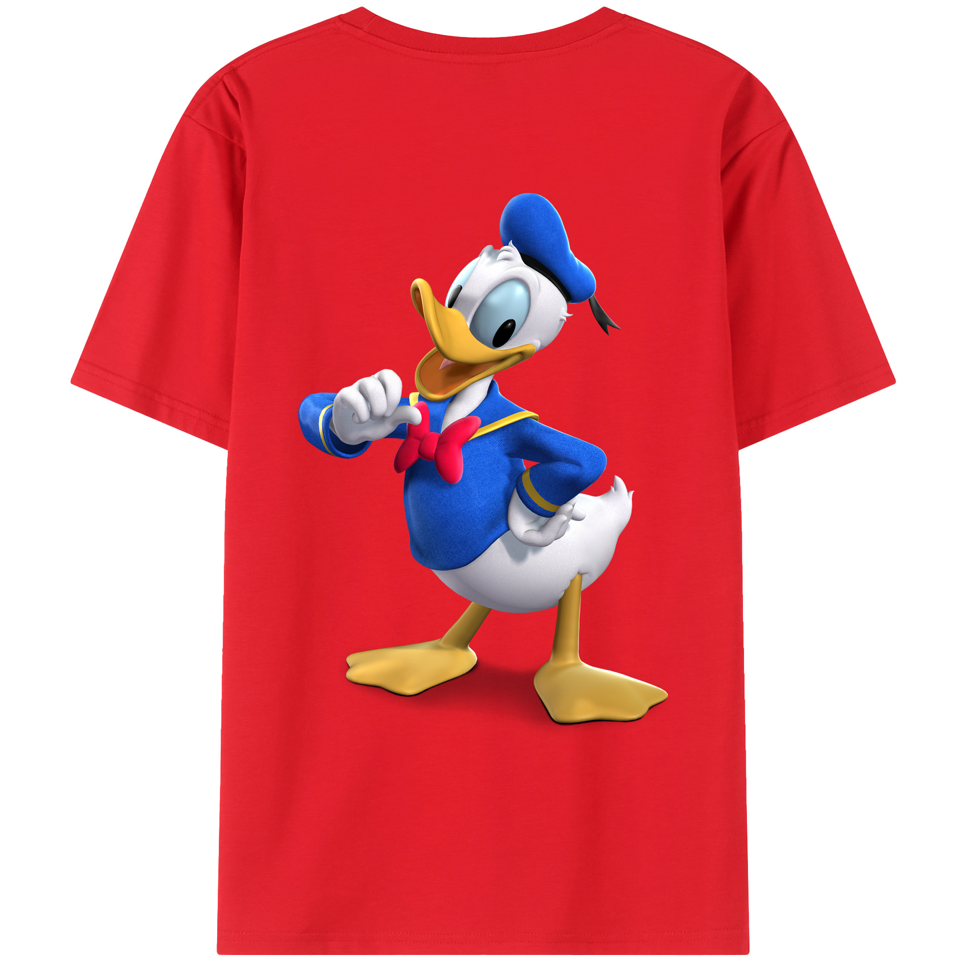 ミッキーマウス Mickey Mouse 綿100％ メンズ半袖Tシャツ（バックプリント） 通気性