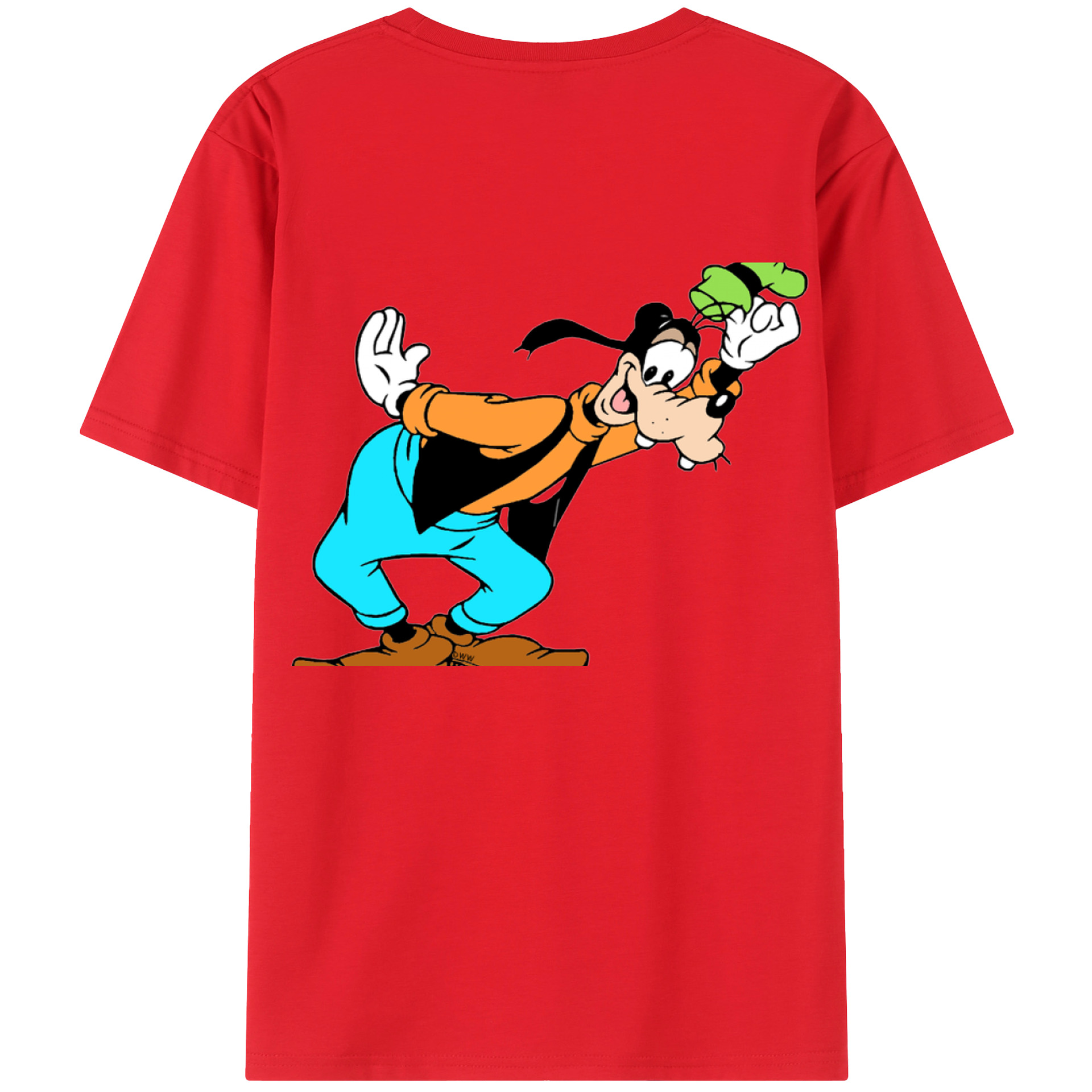 （画像用） ミッキーマウス Mickey Mouse 綿100％ メンズ半袖Tシャツ（バックプリント） 通気性