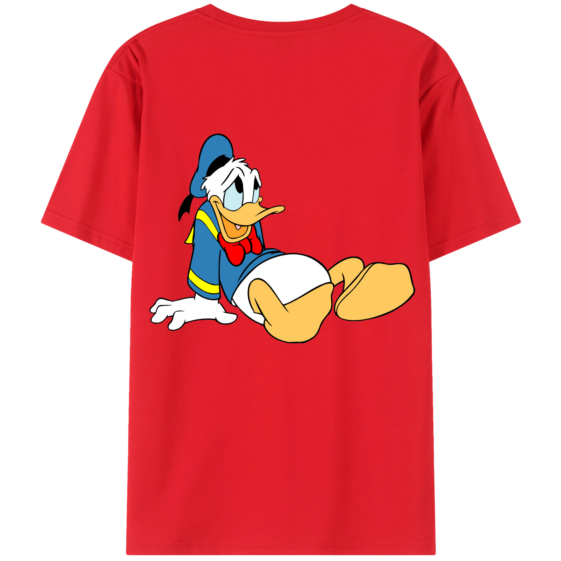 ミッキーマウス Mickey Mouse 綿100％ メンズ半袖Tシャツ（バックプリント） 通気性