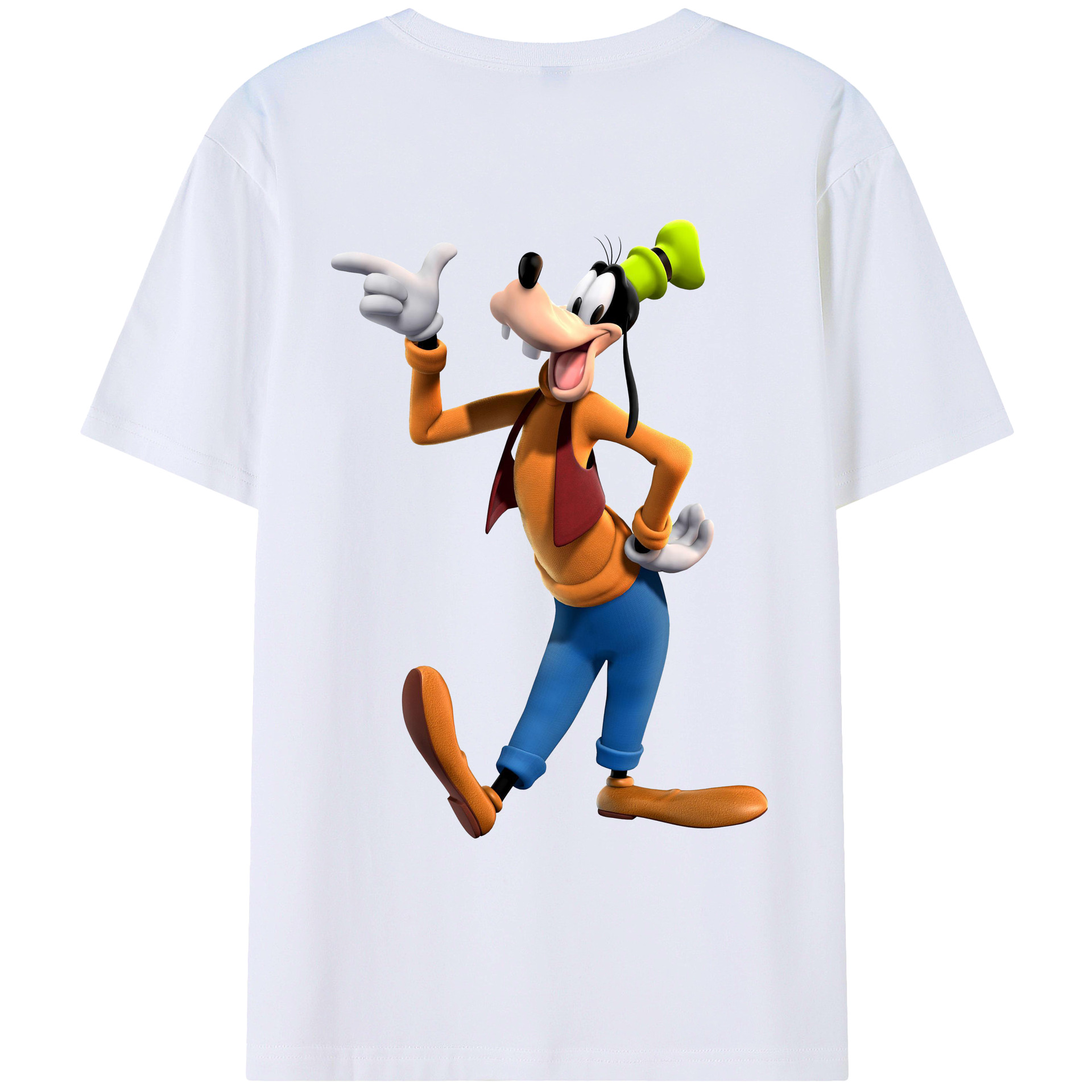 （画像用） ミッキーマウス Mickey Mouse 綿100％ メンズ半袖Tシャツ（バックプリント） 通気性