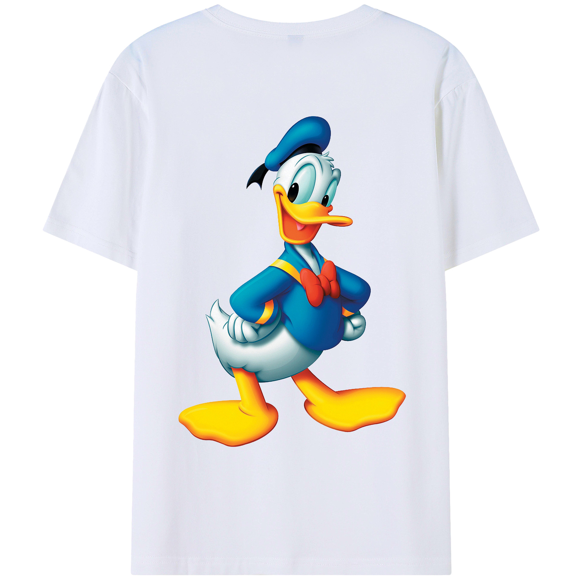 （画像用） ミッキーマウス Mickey Mouse 綿100％ メンズ半袖Tシャツ（バックプリント） 通気性