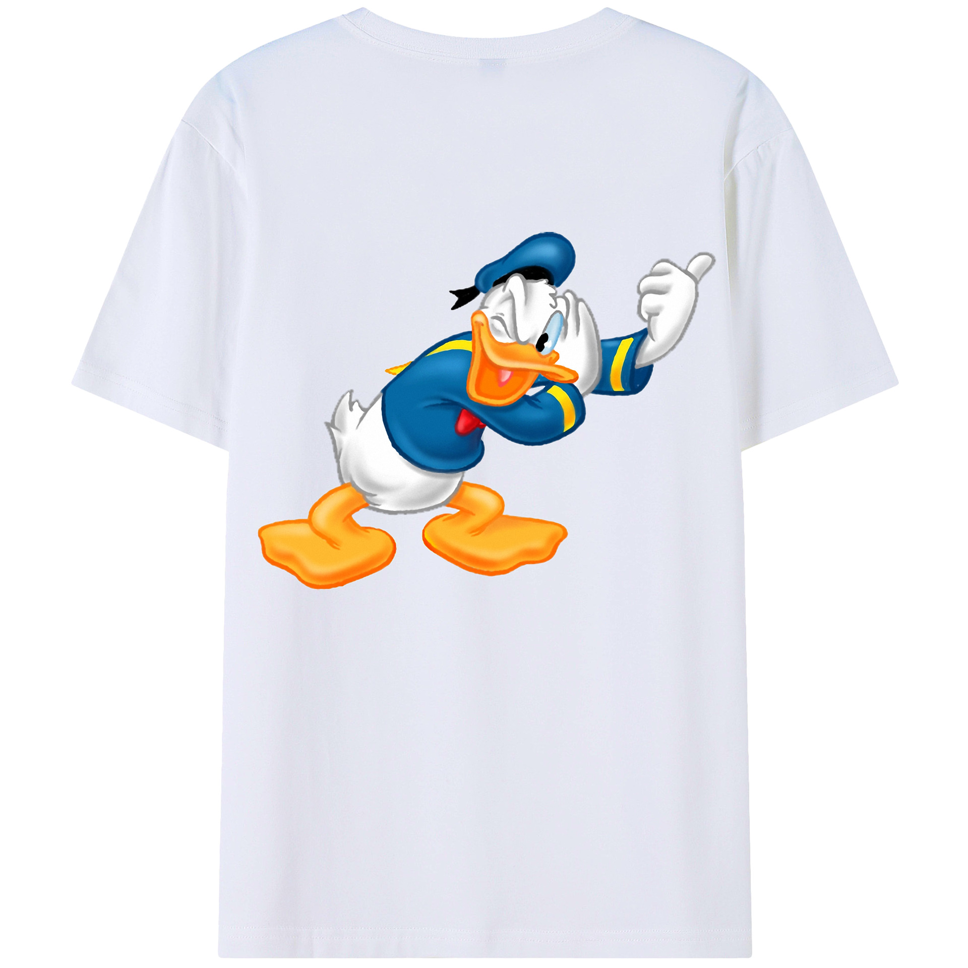 （画像用） ミッキーマウス Mickey Mouse 綿100％ メンズ半袖Tシャツ（バックプリント） 通気性
