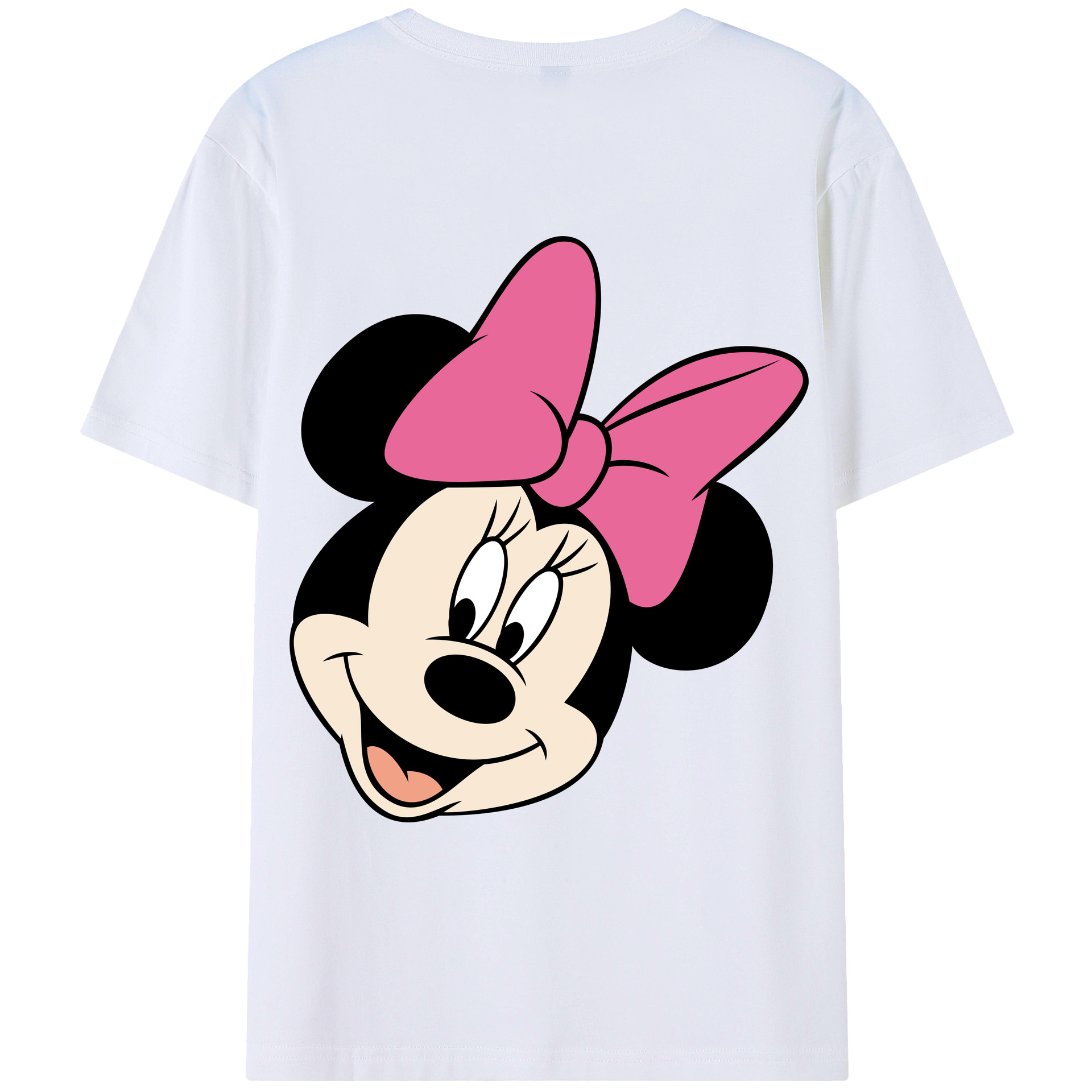 ミッキーマウス Mickey Mouse 綿100％ メンズ半袖Tシャツ（バックプリント） 通気性